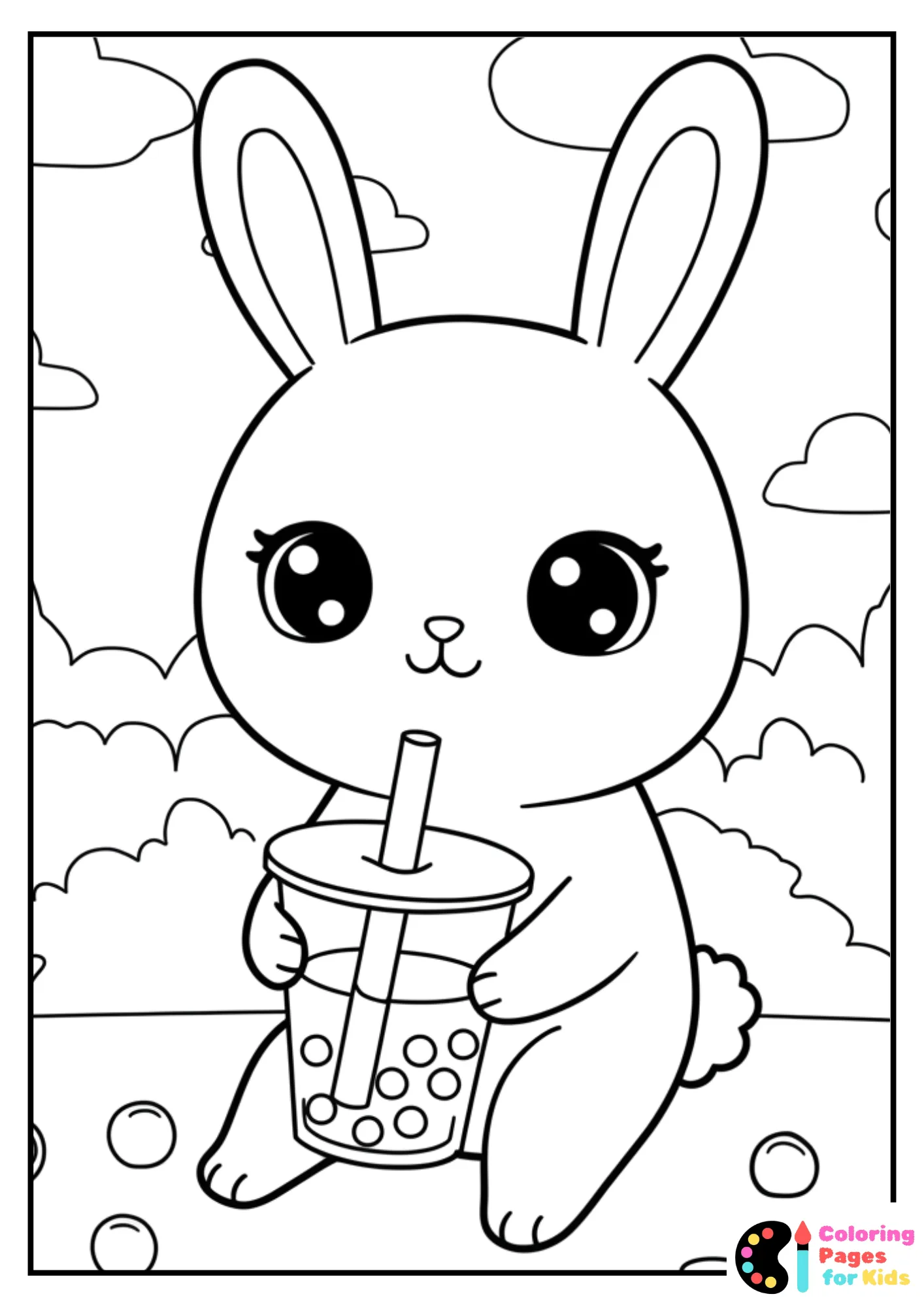 kawaii bunny boba tea