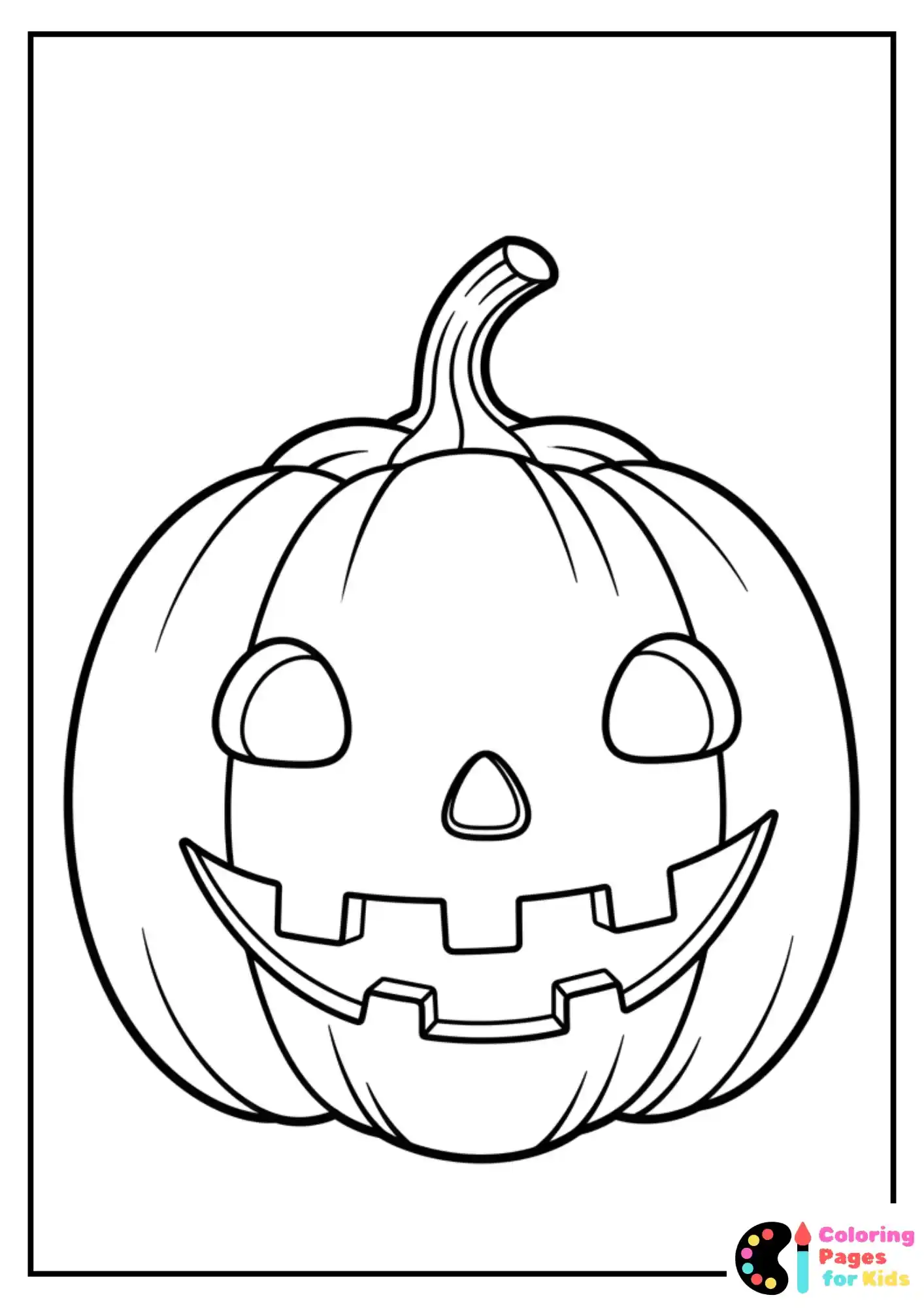 kids jack o lantern coloring page