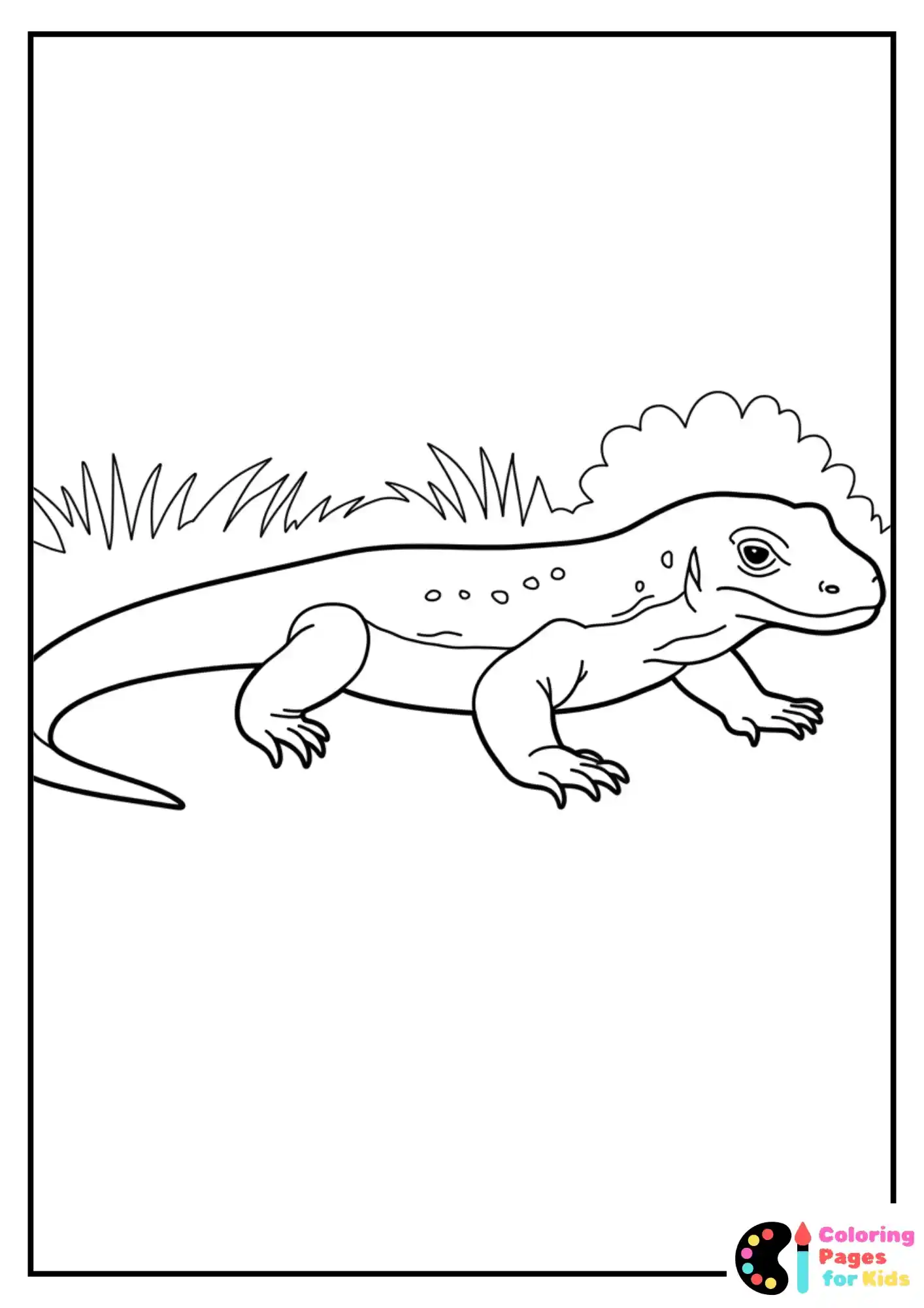 komodo dragon mandala design coloring page