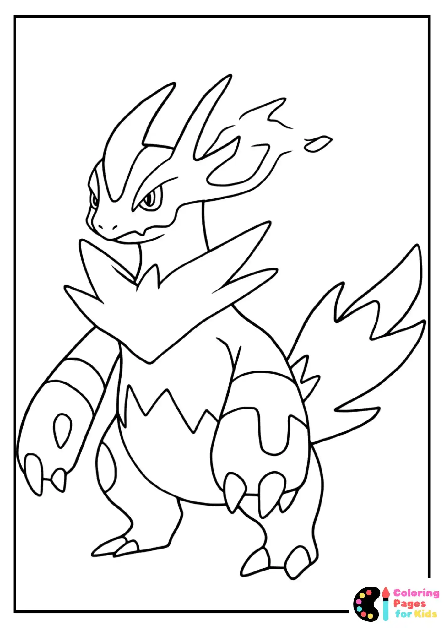 legendary pokemon coloring sheettyranitar roaring coloring page