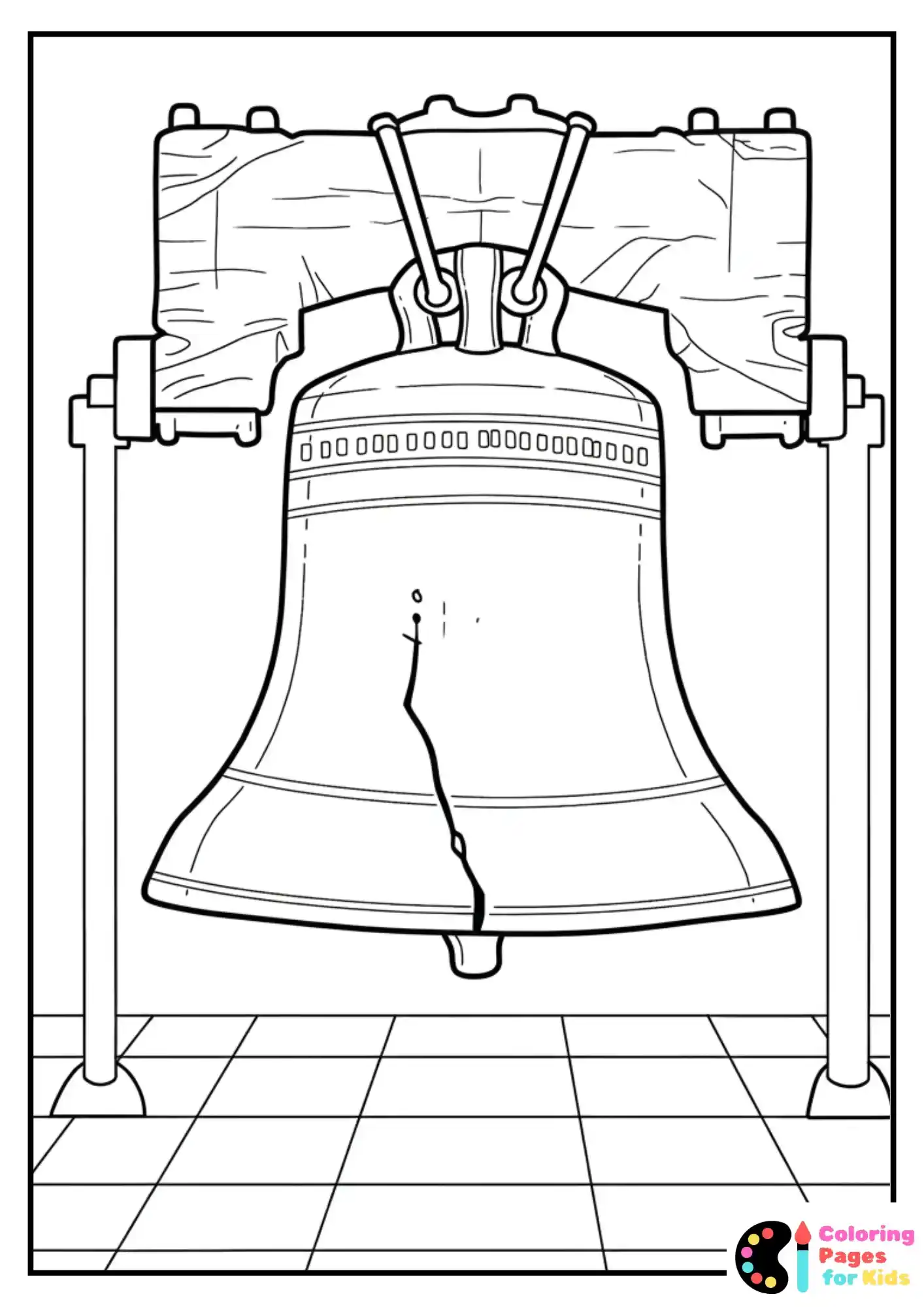 liberty bell 4th july coloring page