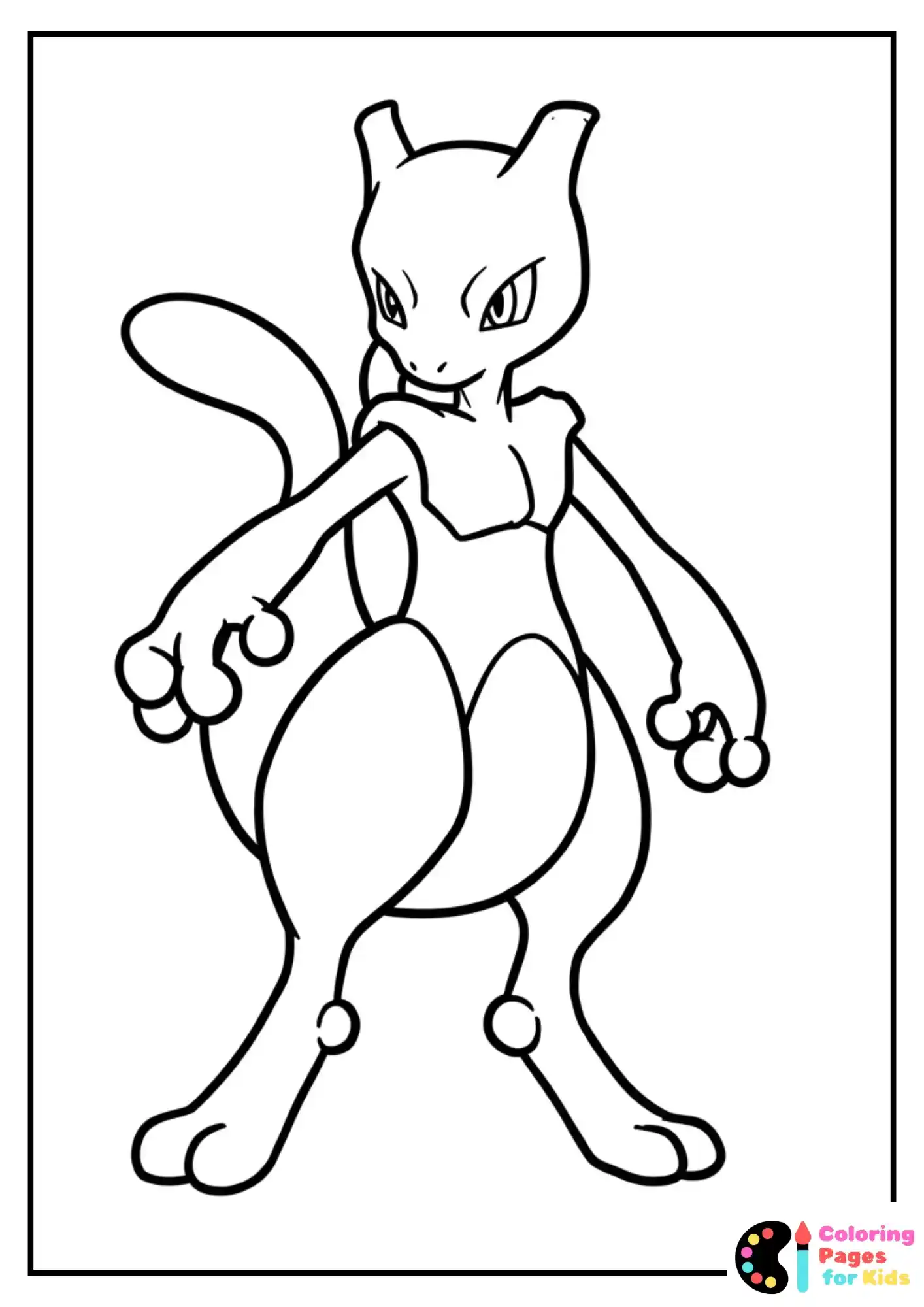 mewtwo pokemon coloring sheet