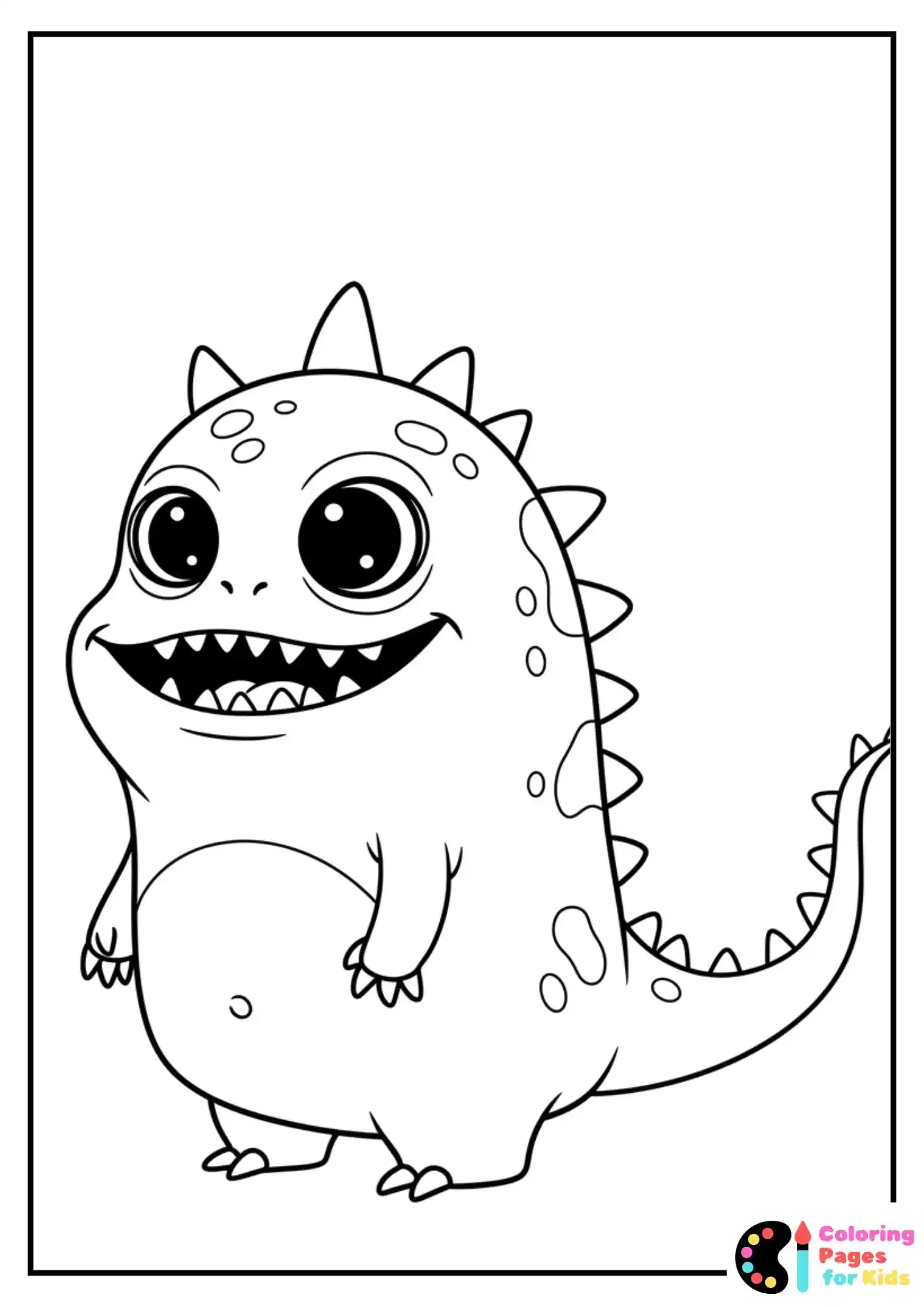 scary alien monster coloring page