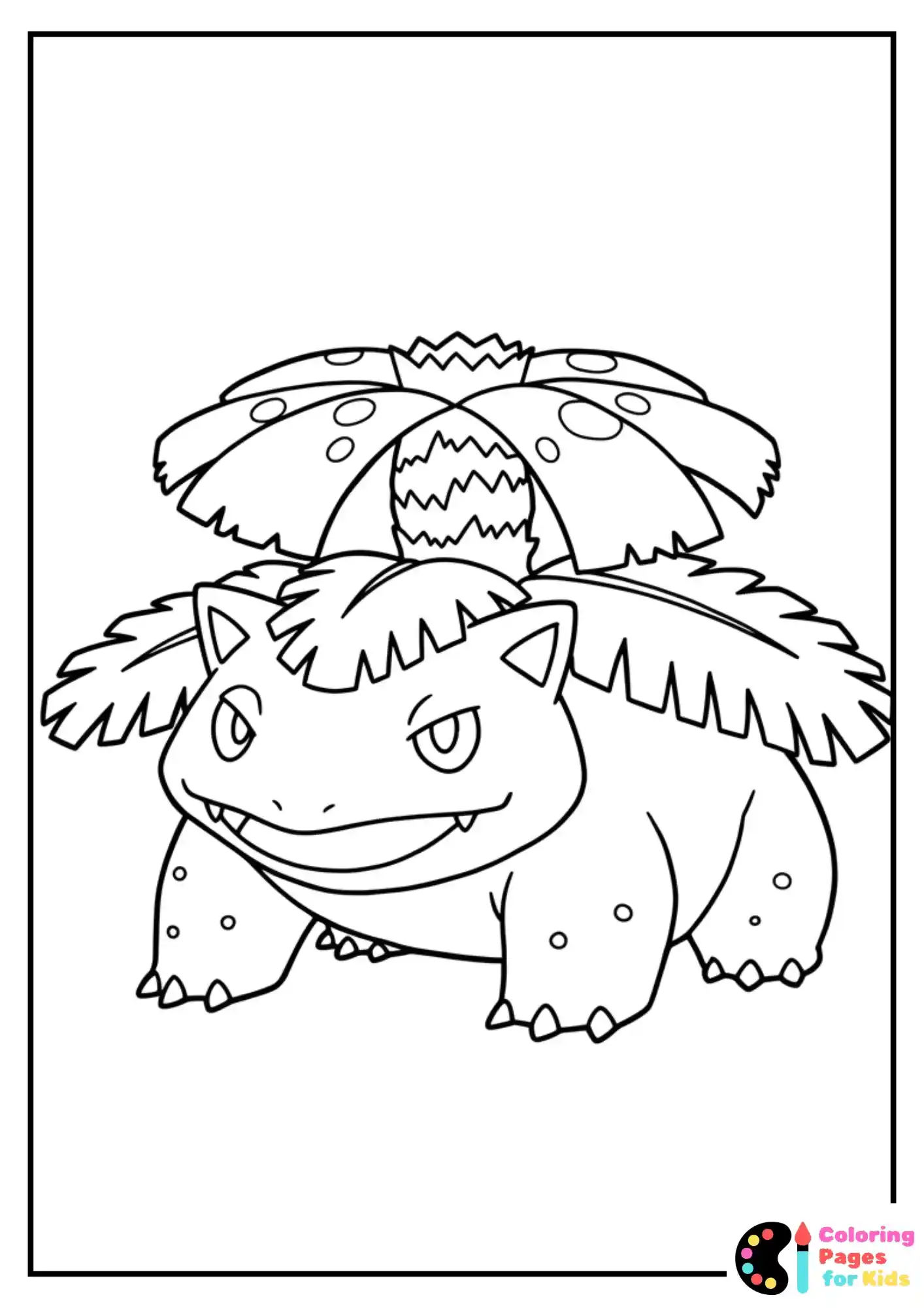 venusaur pokemon card coloring page