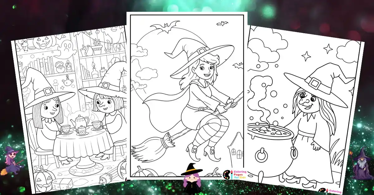 witch coloring pages