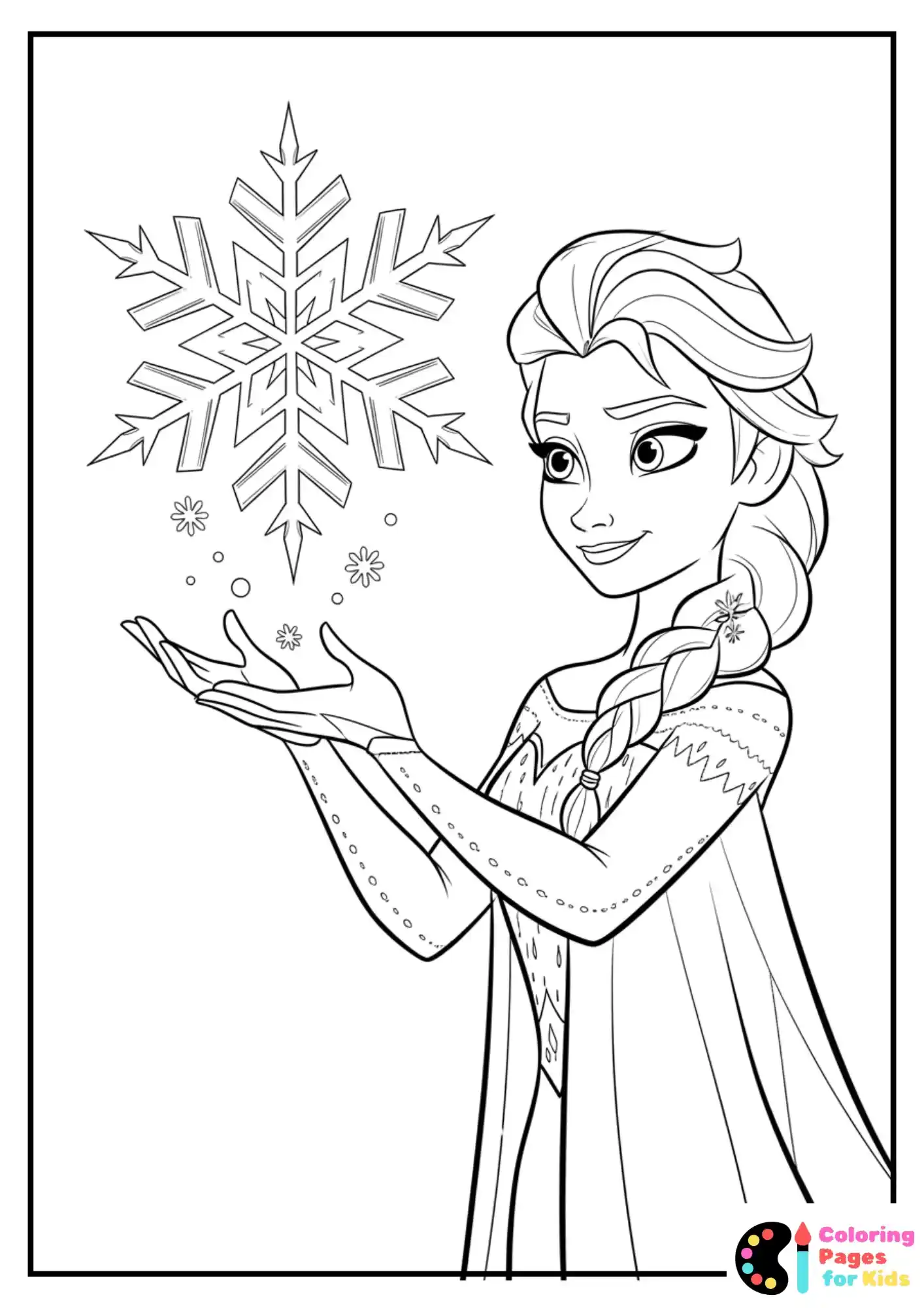 Frozen Coloring Pages for Kids (Free PDF Printable) 15 Elsa Creating Magical Snowflakes Coloring Page