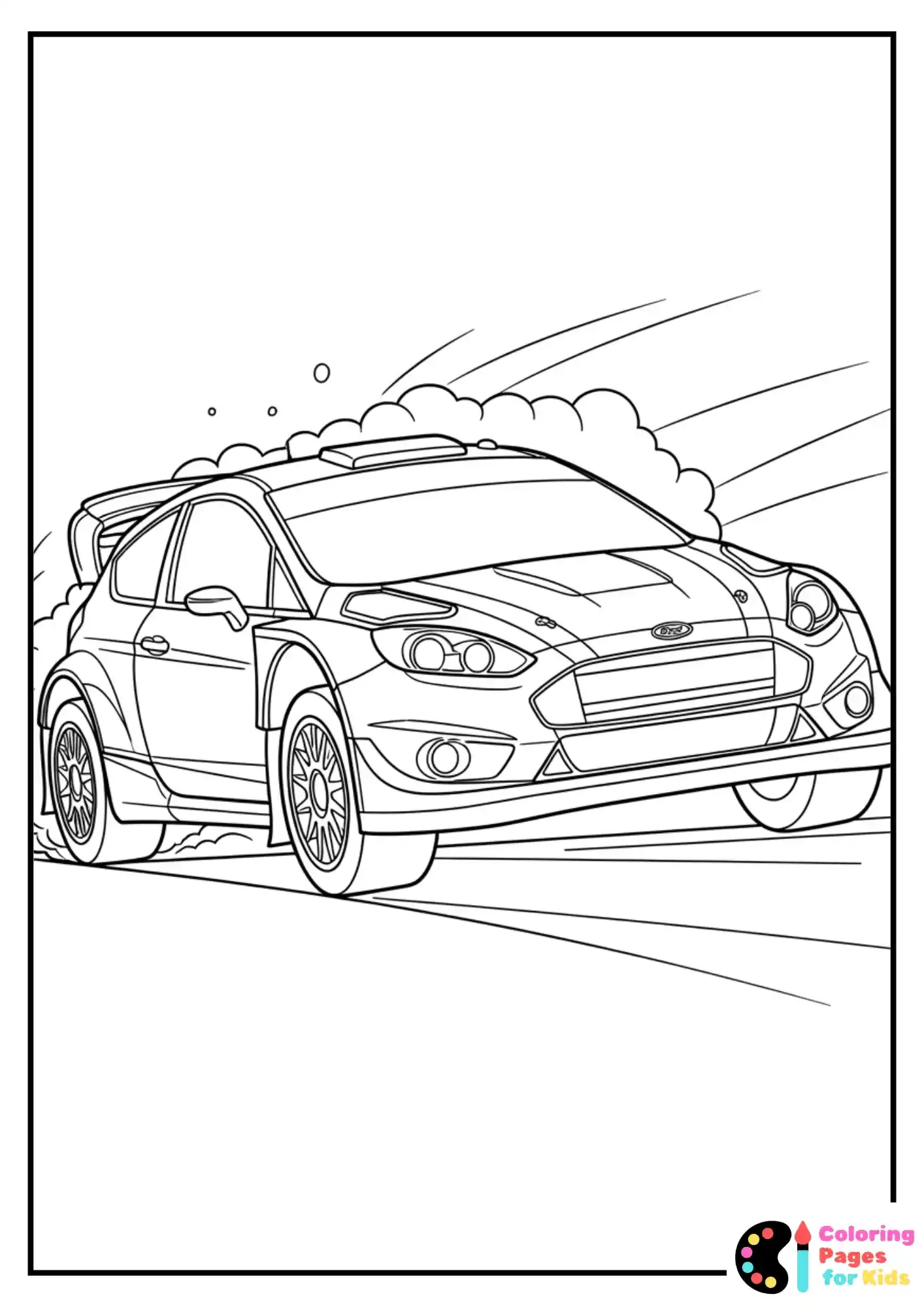 Ford Rally Car Drawing To Color