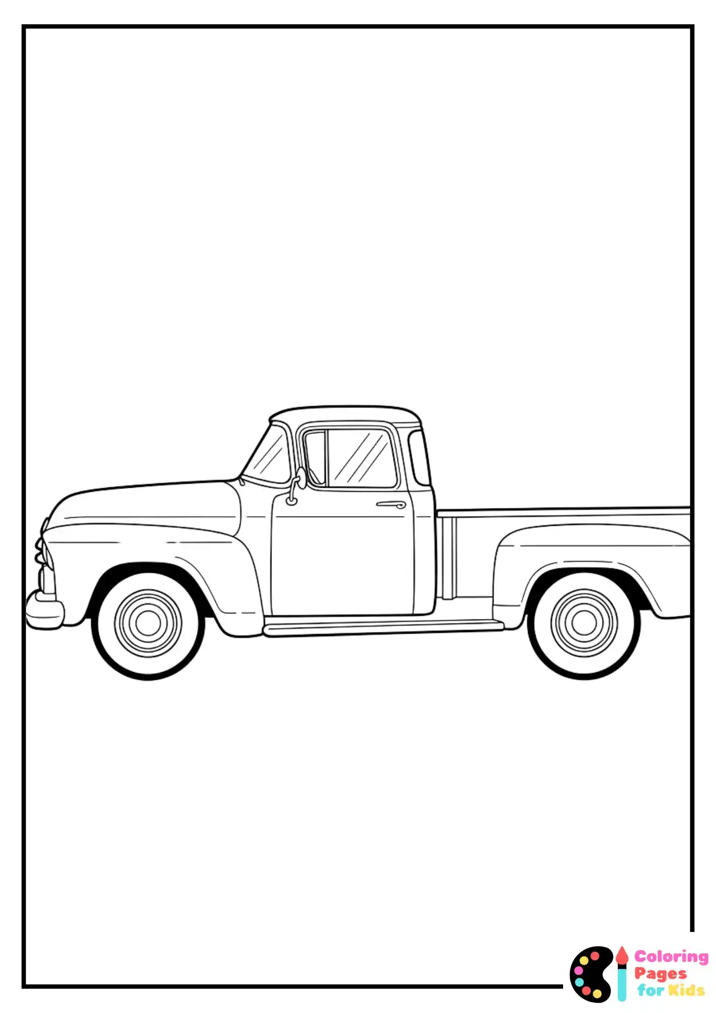Old Pickup Truck Coloring Picture