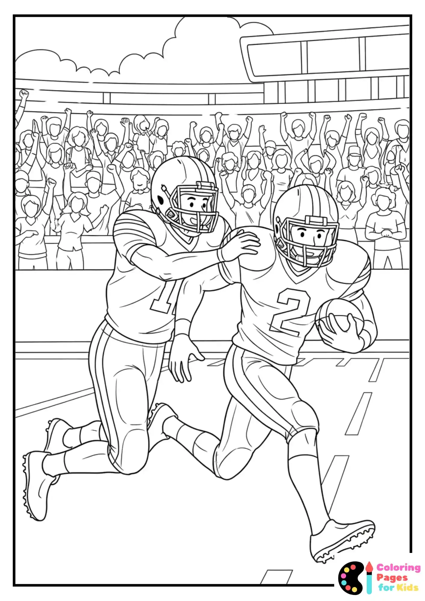 college football game coloring page