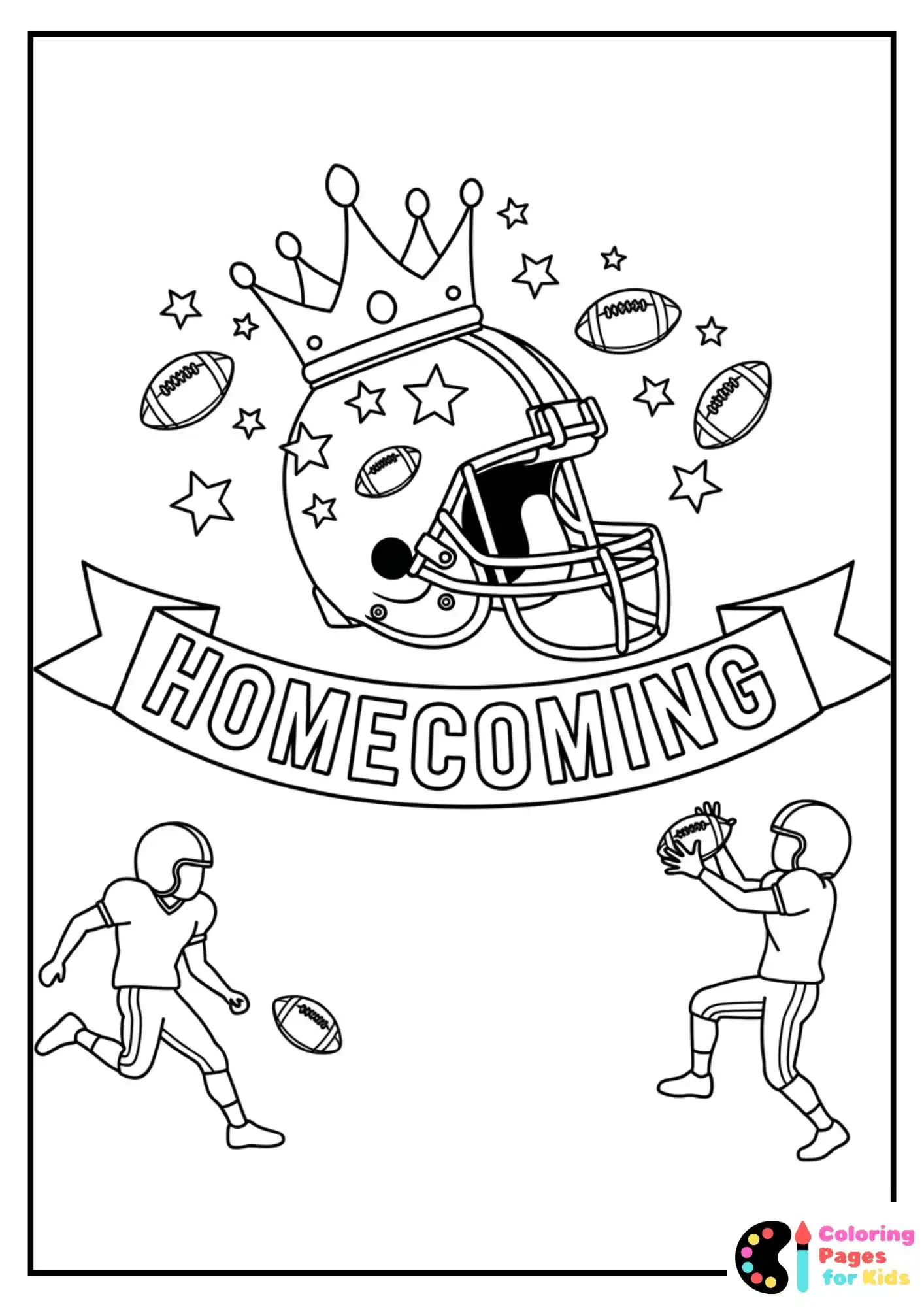 football homecoming coloring page