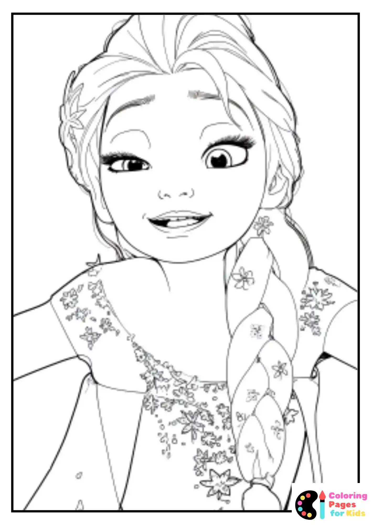 frozen castle in the snow coloring page