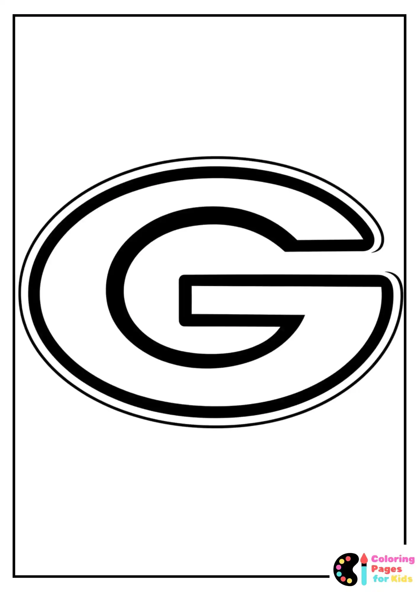 green bay packers logo coloring sheet