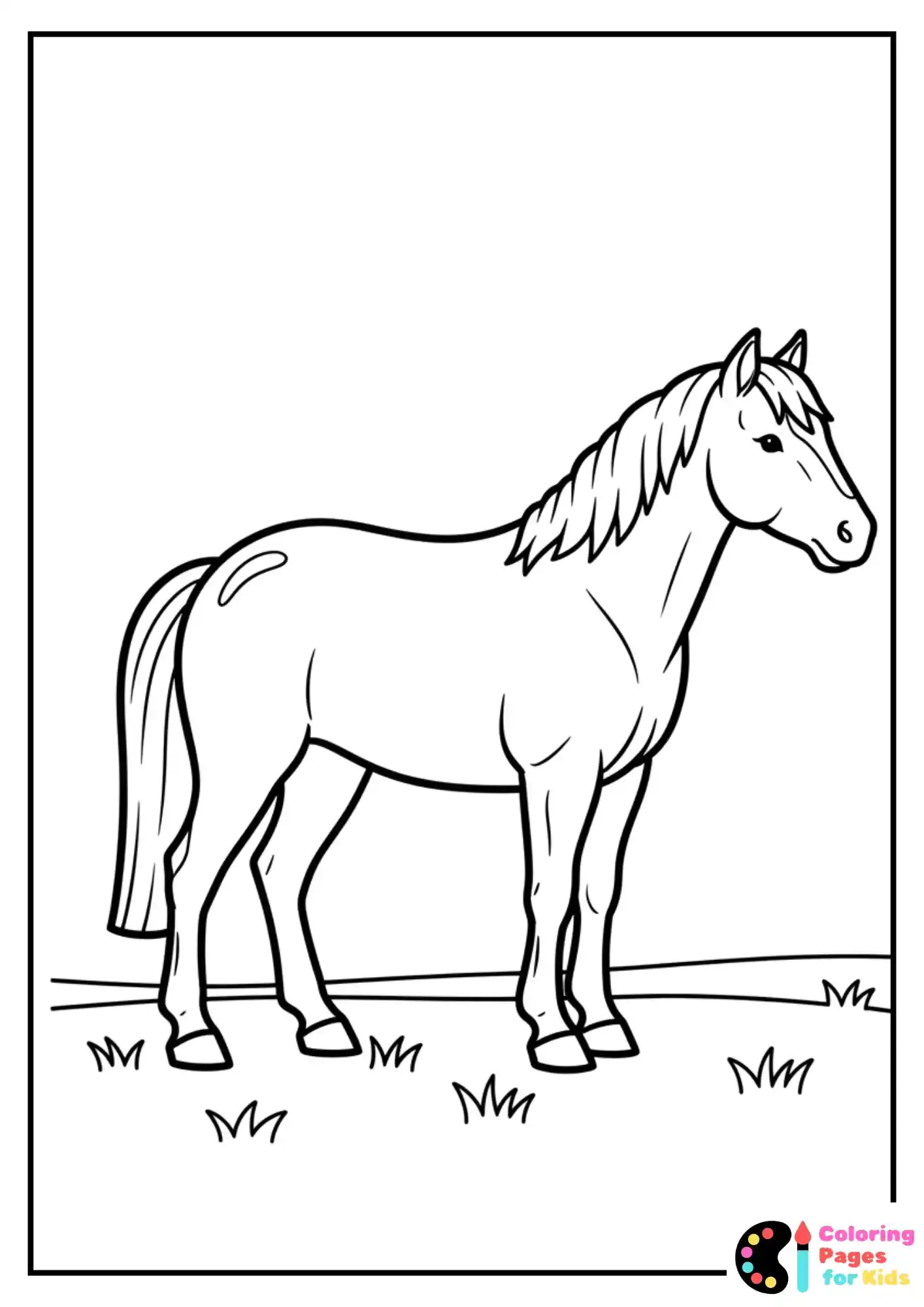 horse nose close up coloring page