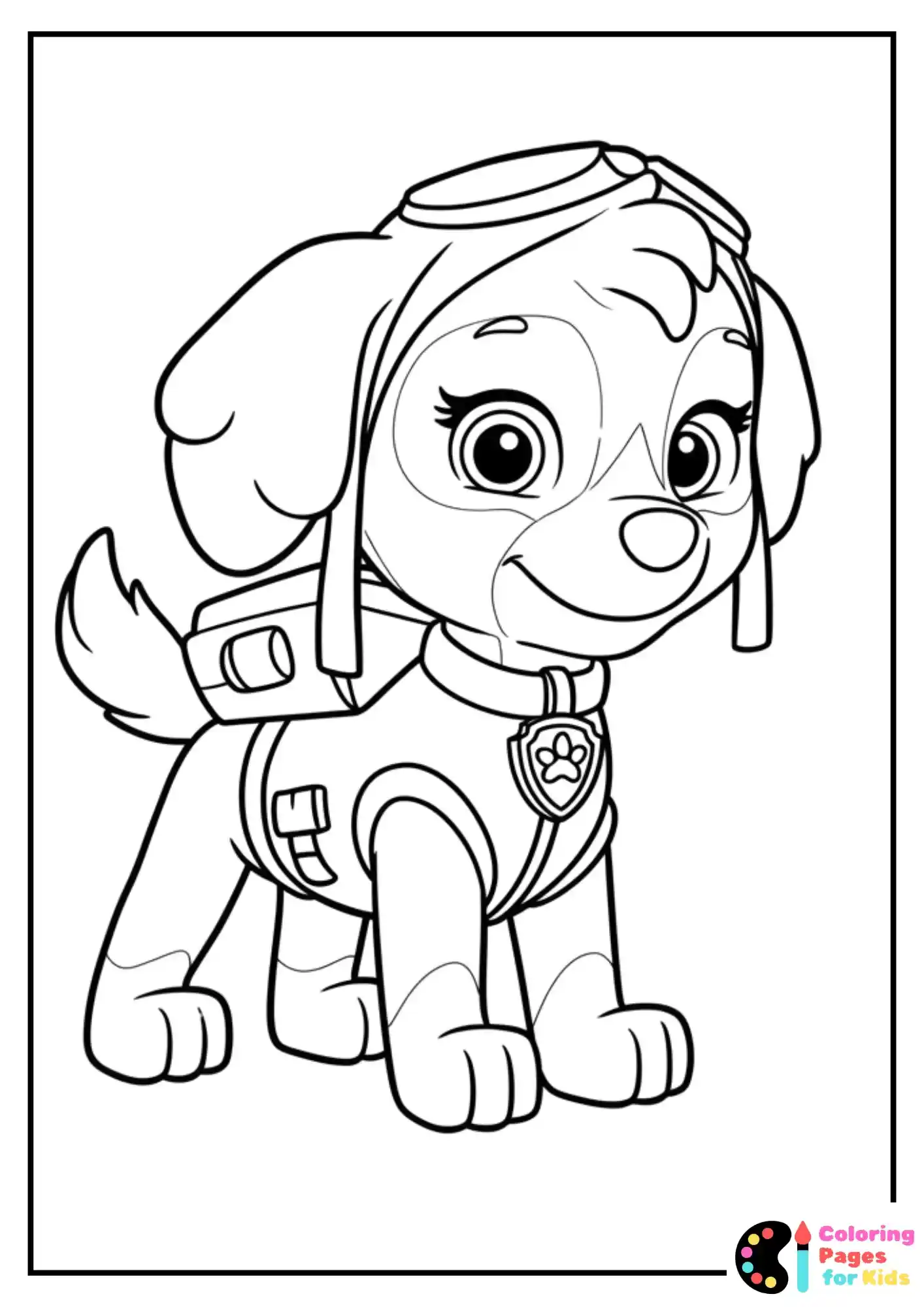liberty pup from paw patrol coloring