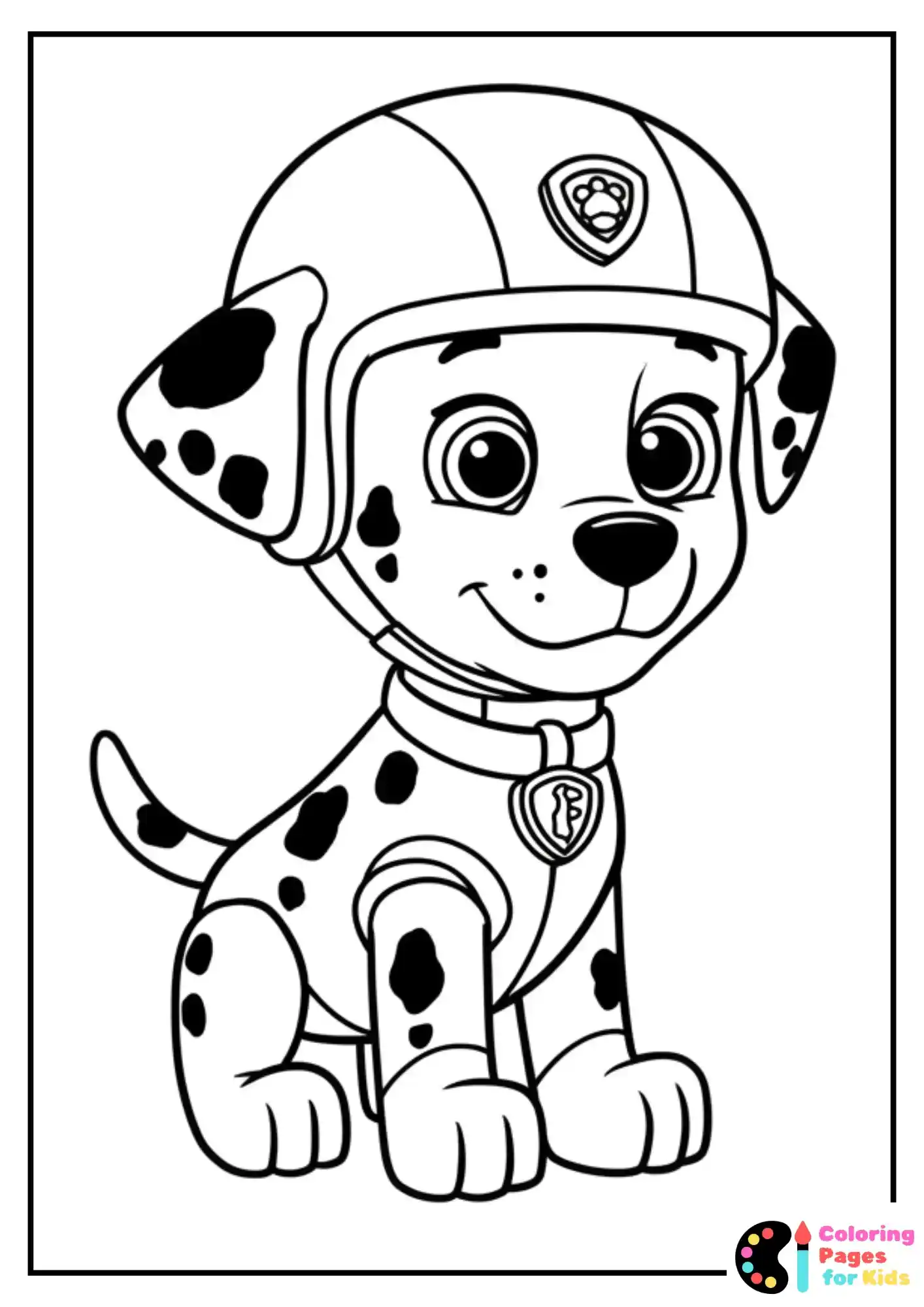 marshall dalmatian with helmet coloring