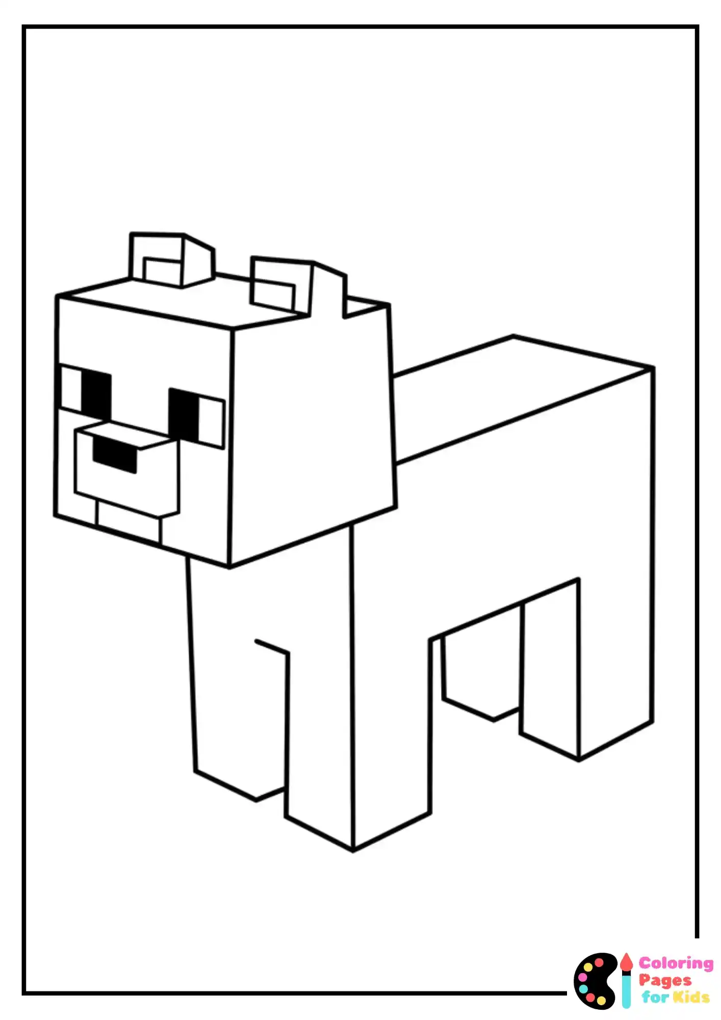 minecraft cat coloring sheet