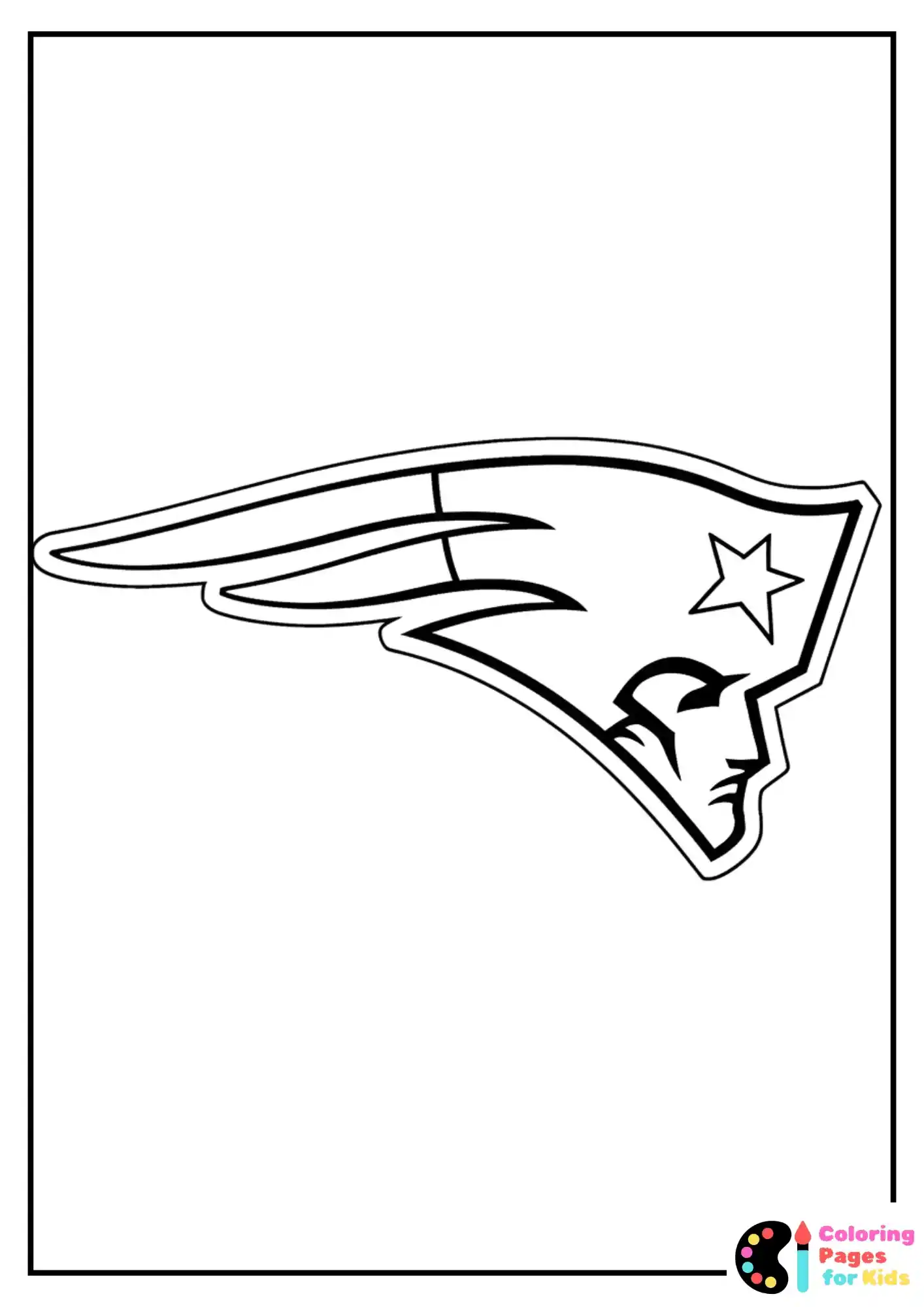 new england patriots logo coloring page