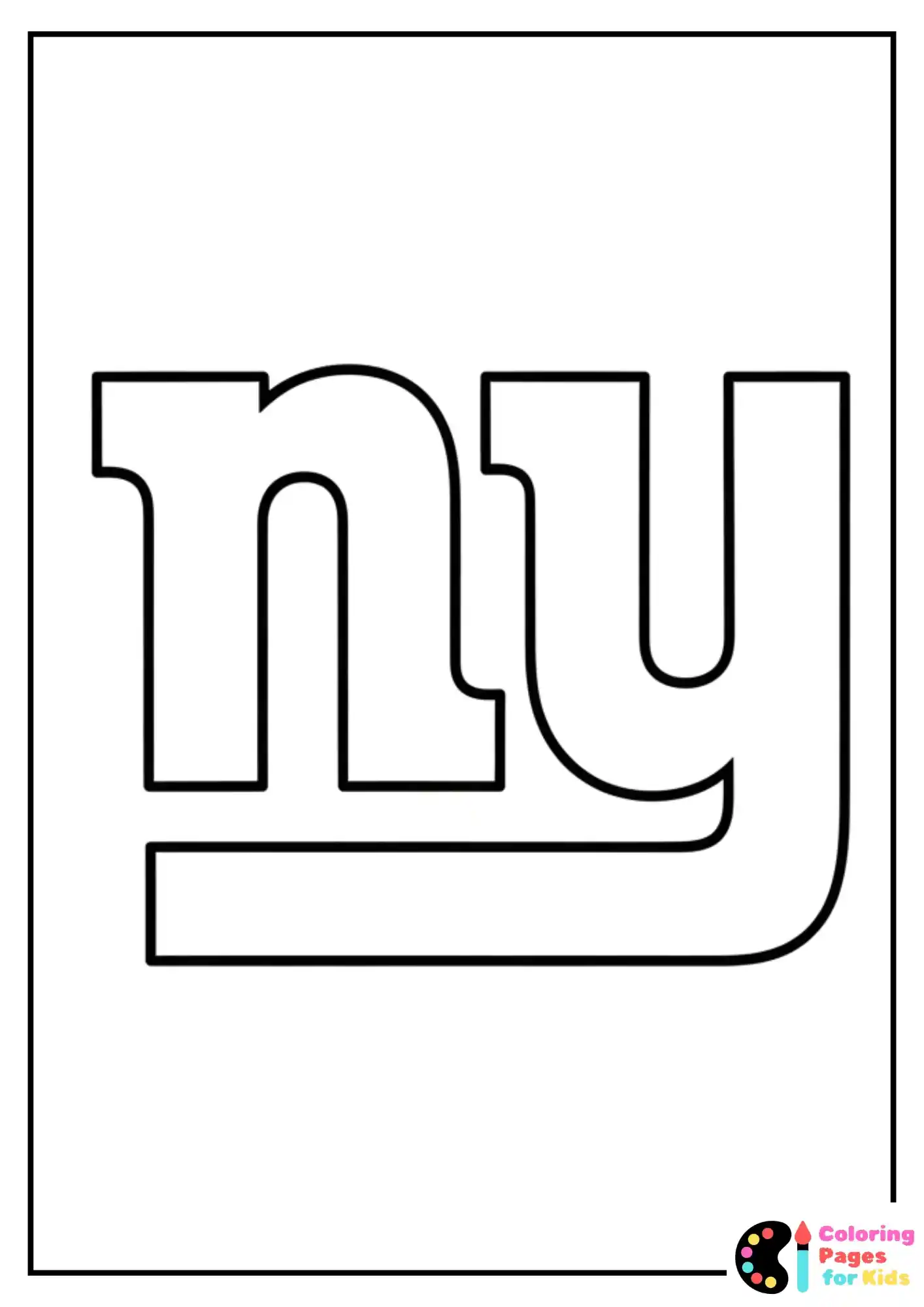 new york giants logo coloring page
