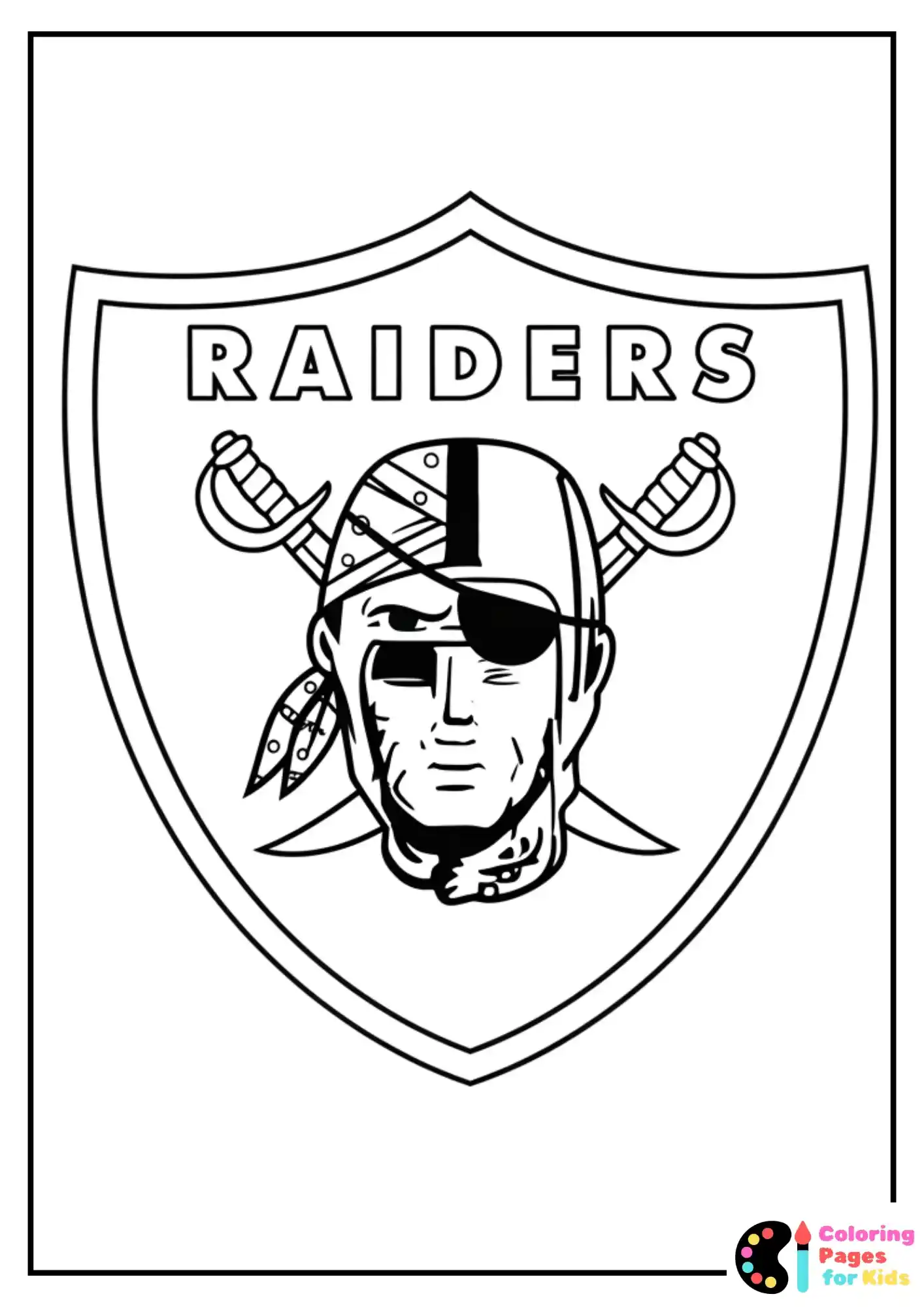 oakland raiders logo coloring sheet