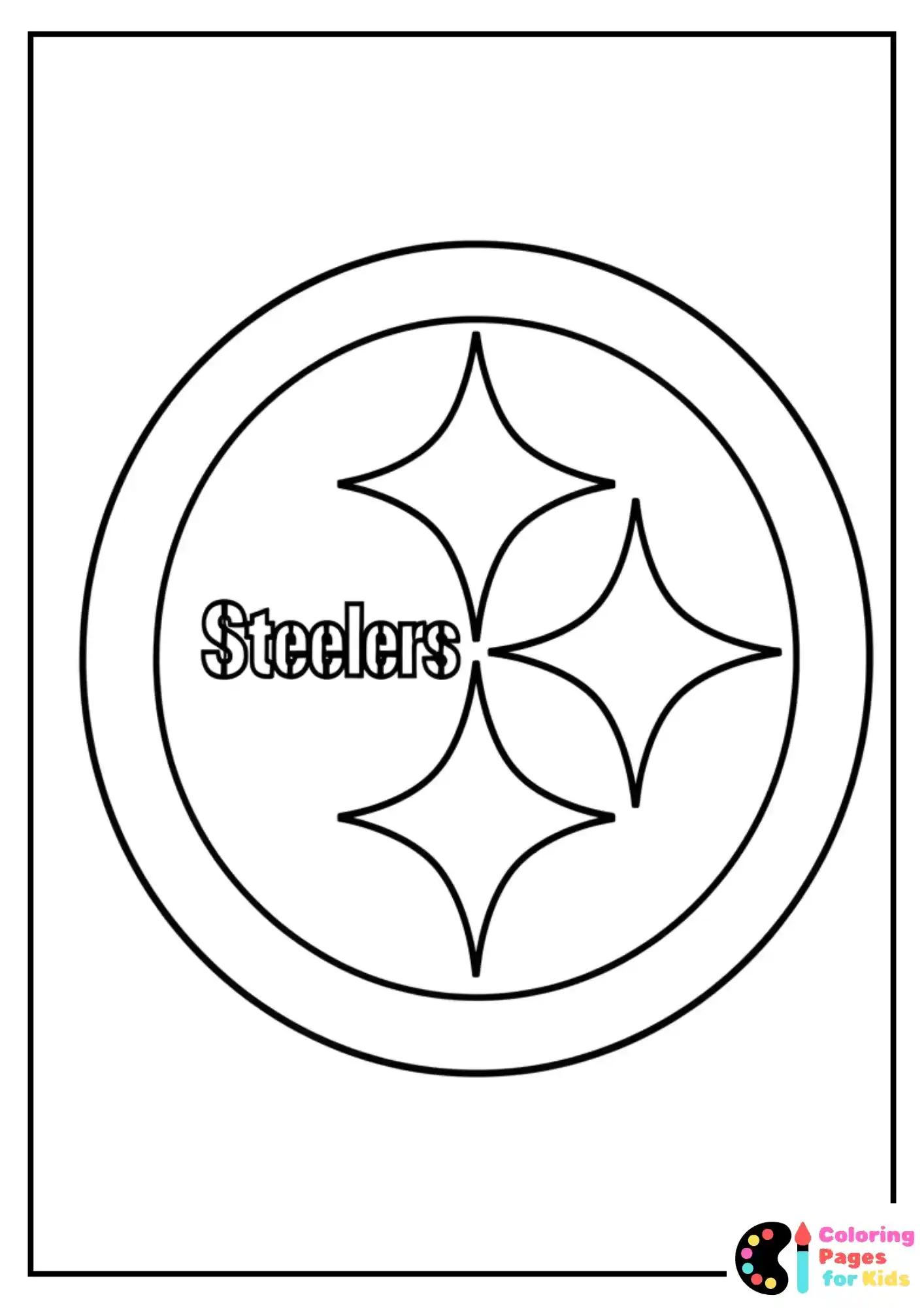 pittsburgh steelers logo coloring page
