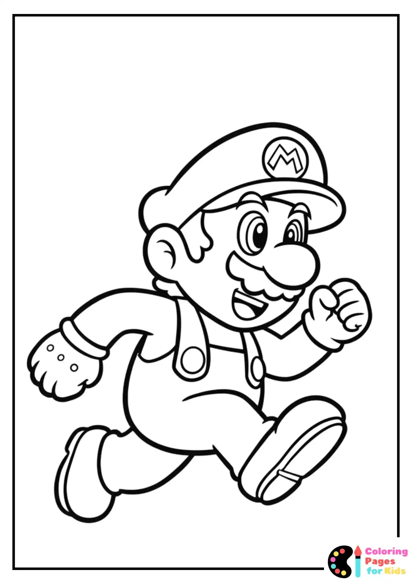 running mario coloring sheet