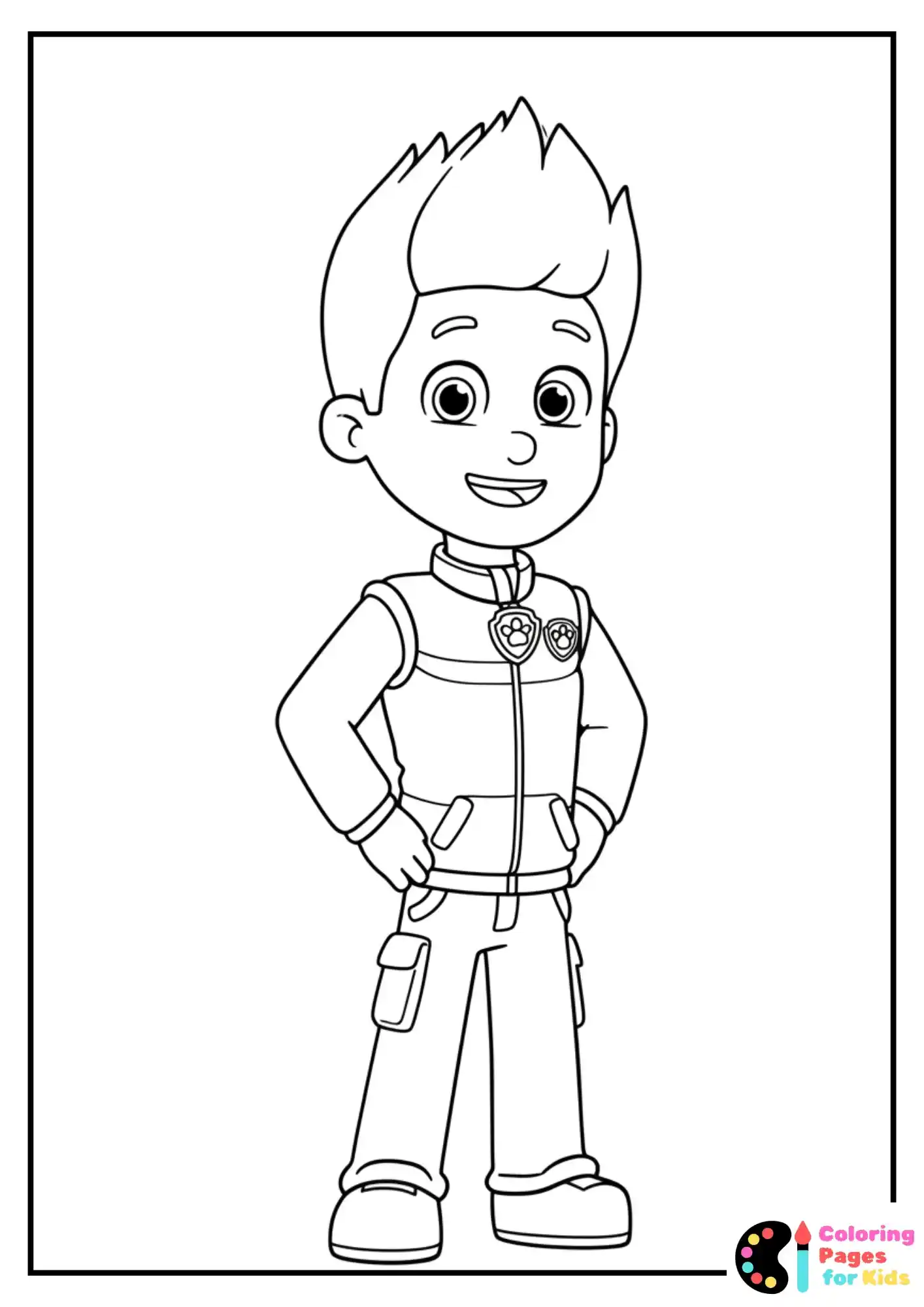ryder from paw patrol coloring sheet