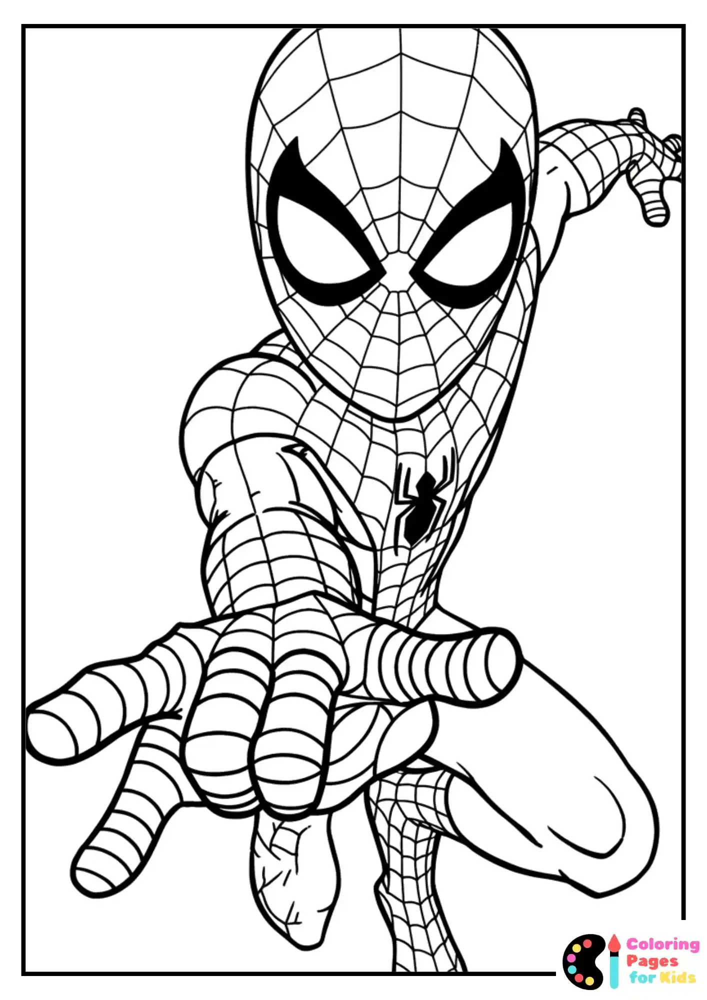 spider-man pointing meme coloring page