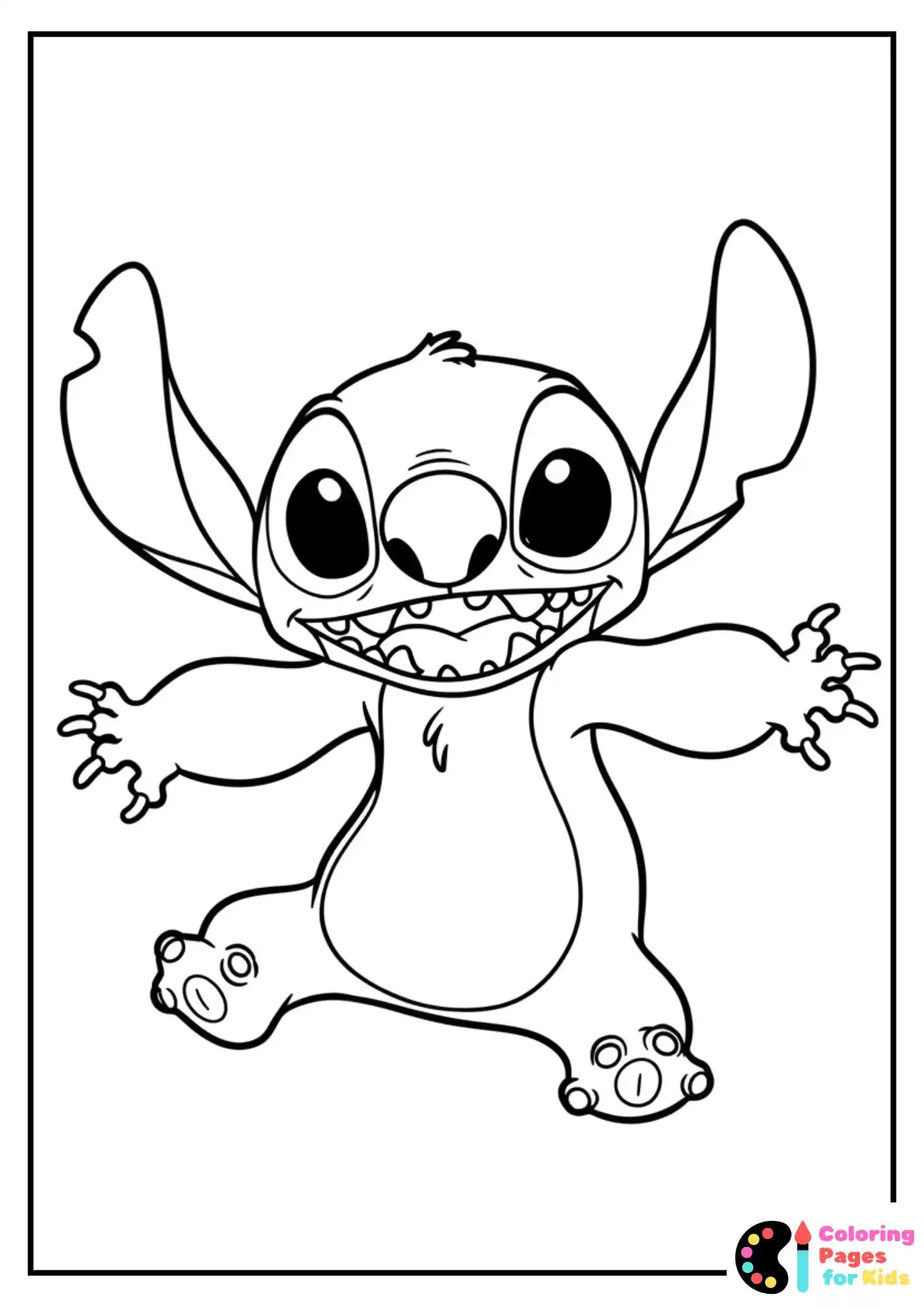stitch painting picture coloring page