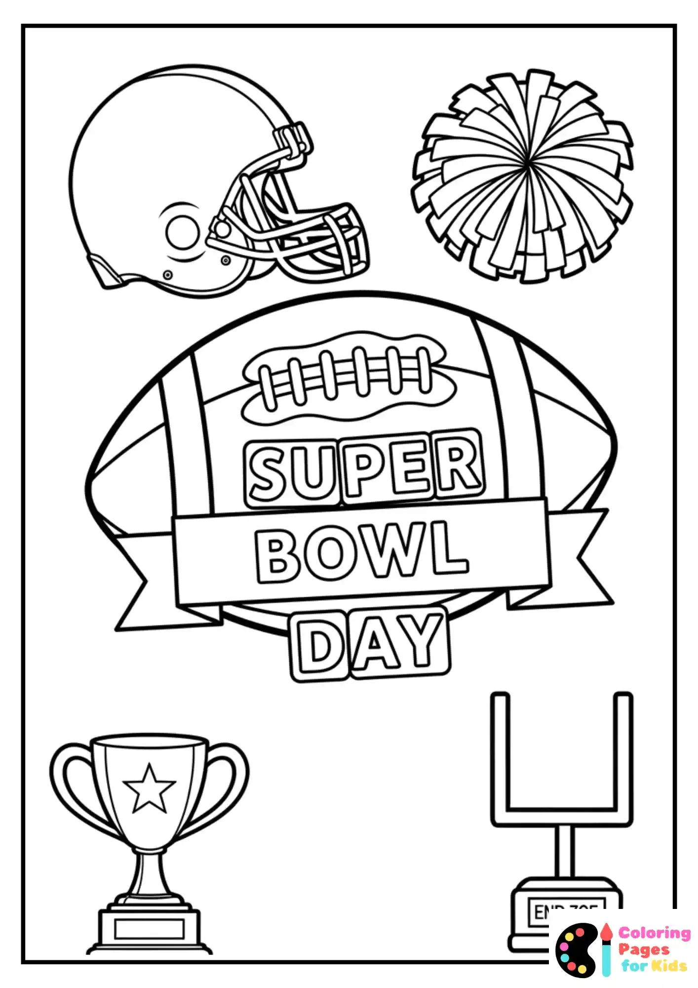 super bowl day coloring page