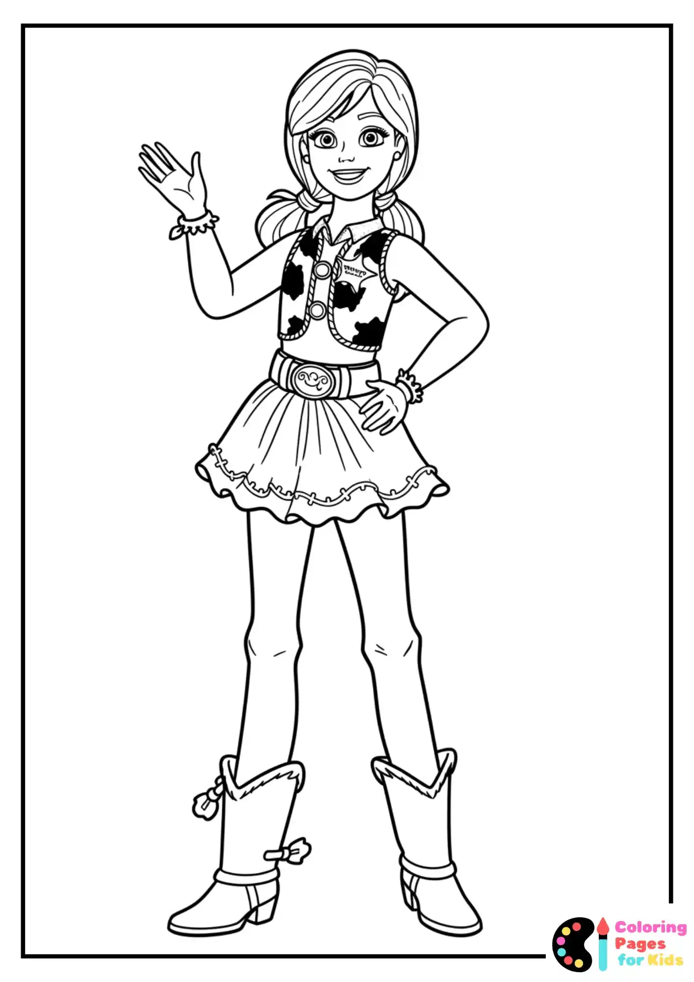 toy story barbie coloring page