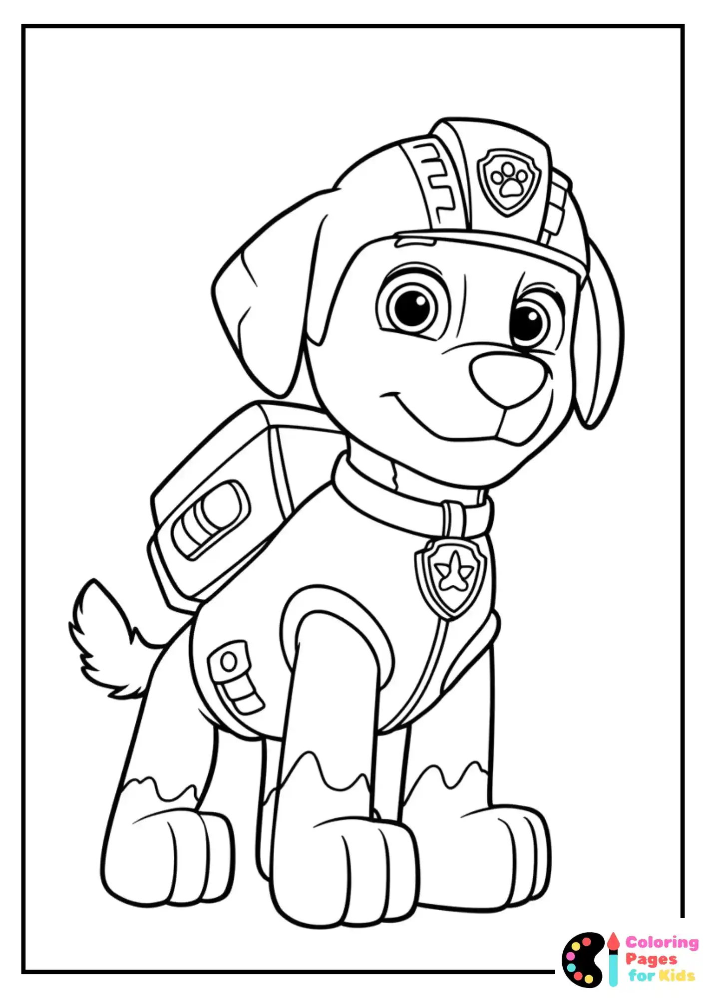 zuma from paw patrol coloring page