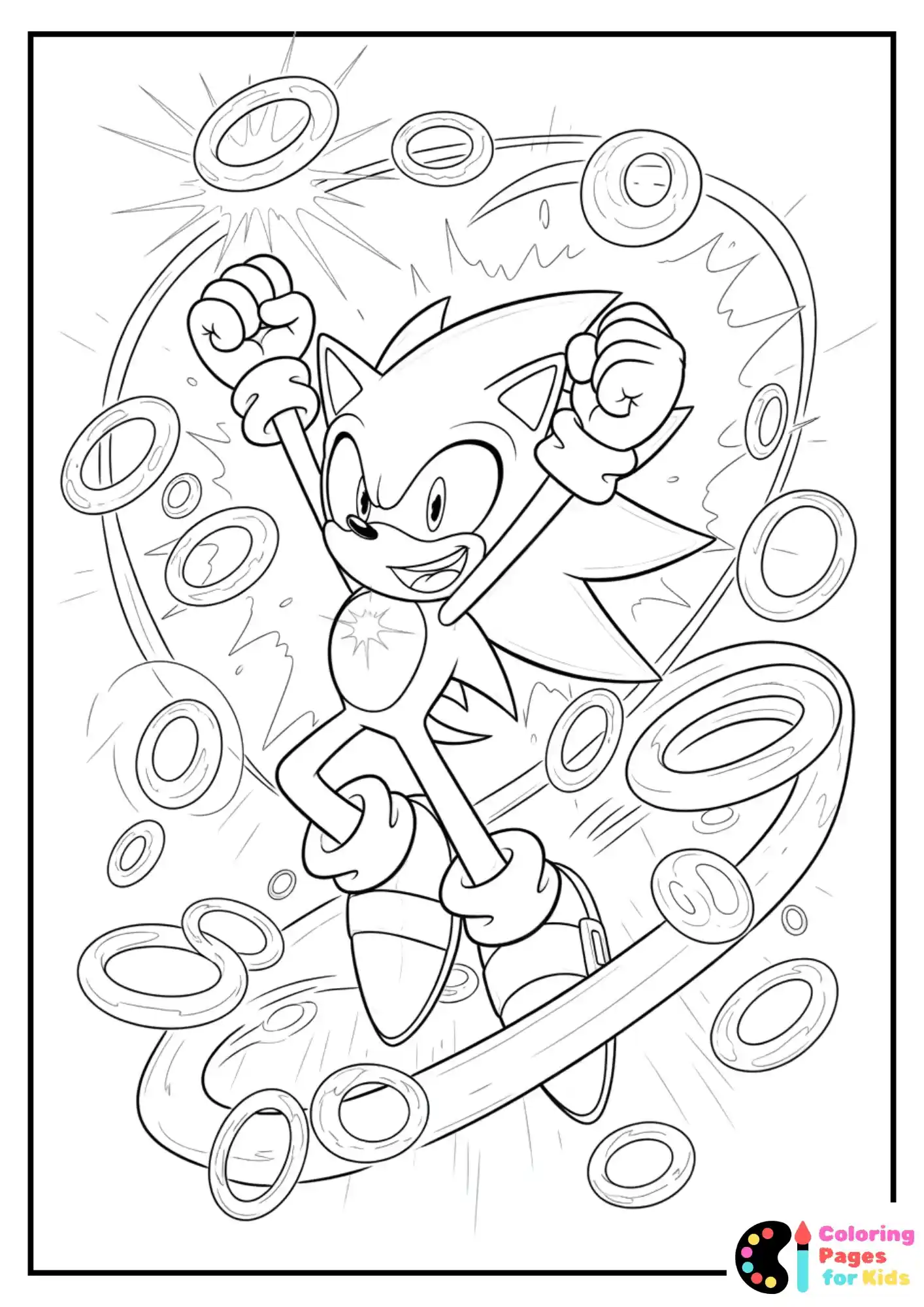 Hyper Sonic dancing in a swirl of rainbow energy (3)