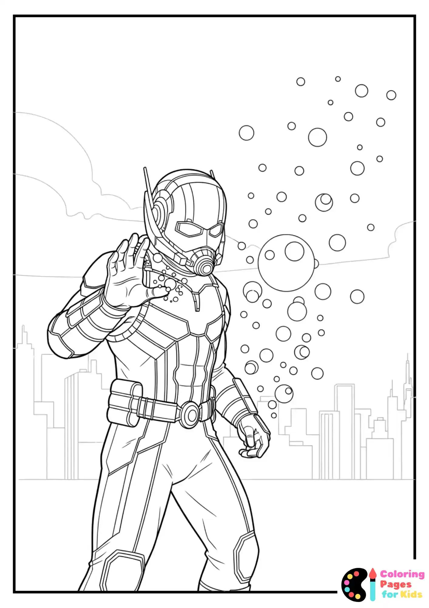 ant-man shrinking coloring page