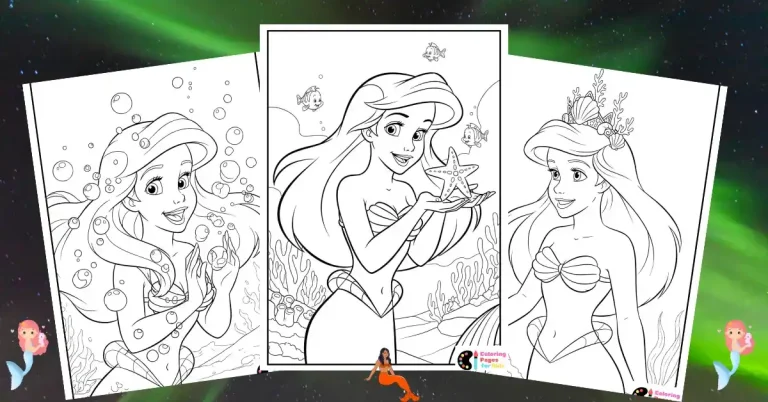 ariel coloring pages