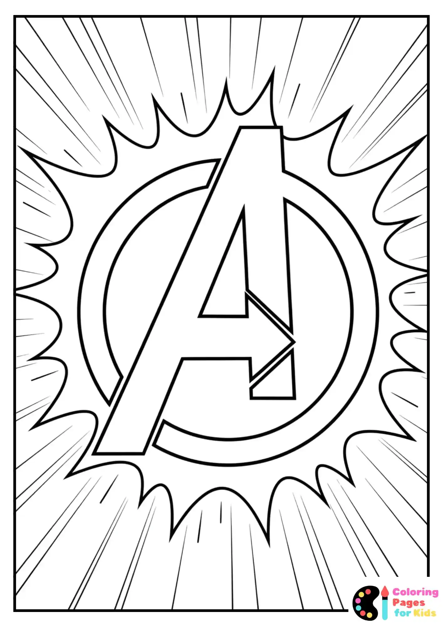 avengers logo coloring sheet