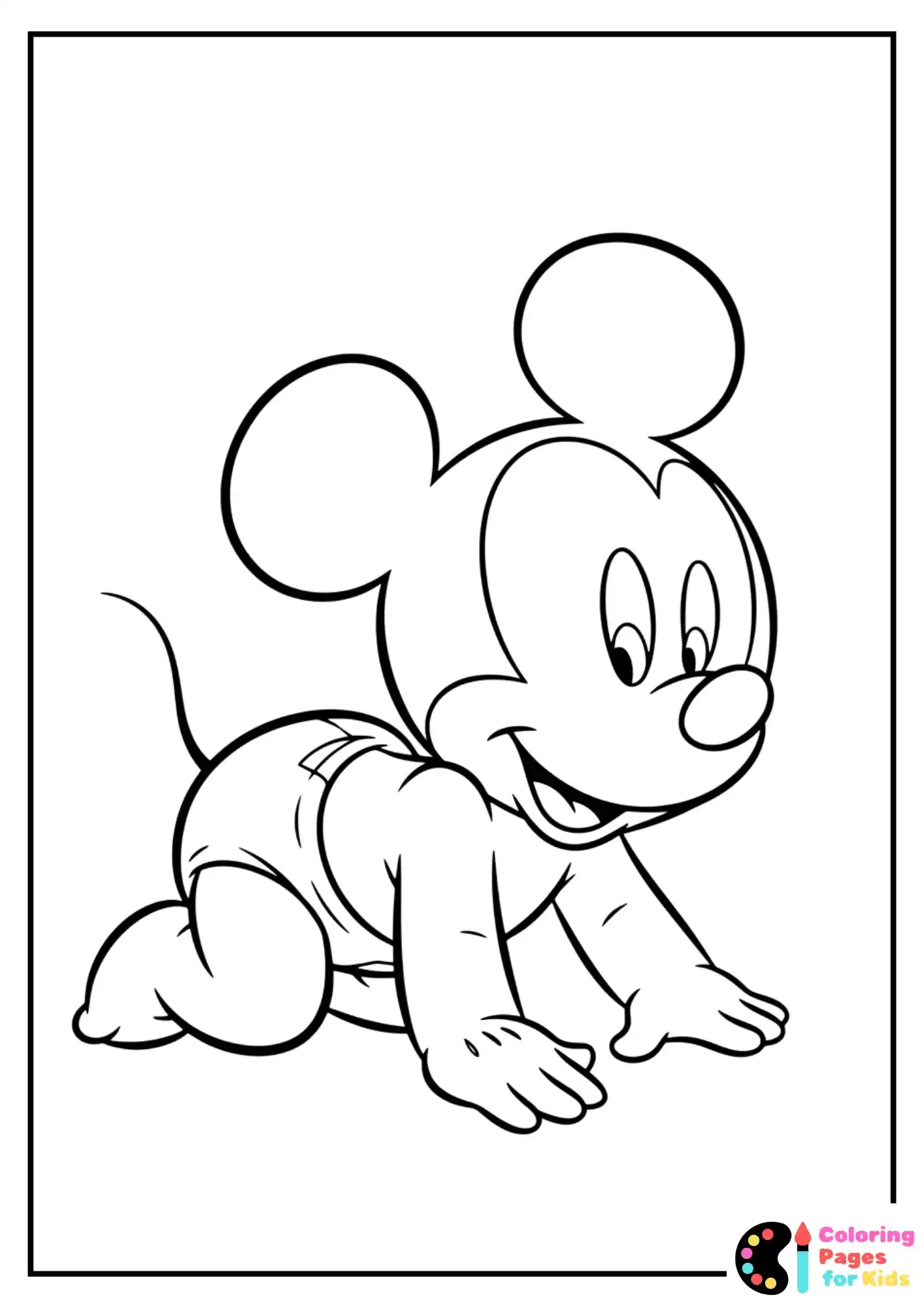baby mickey mouse crawling
