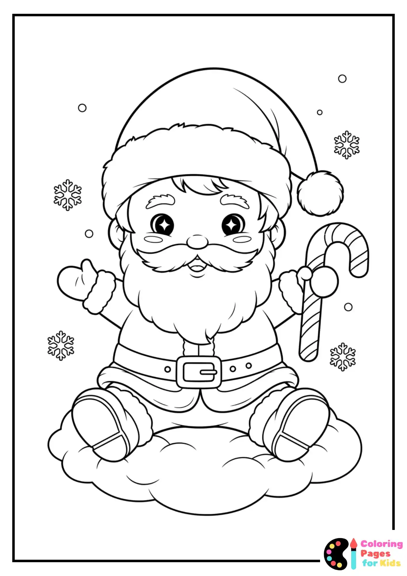 baby santa coloring page