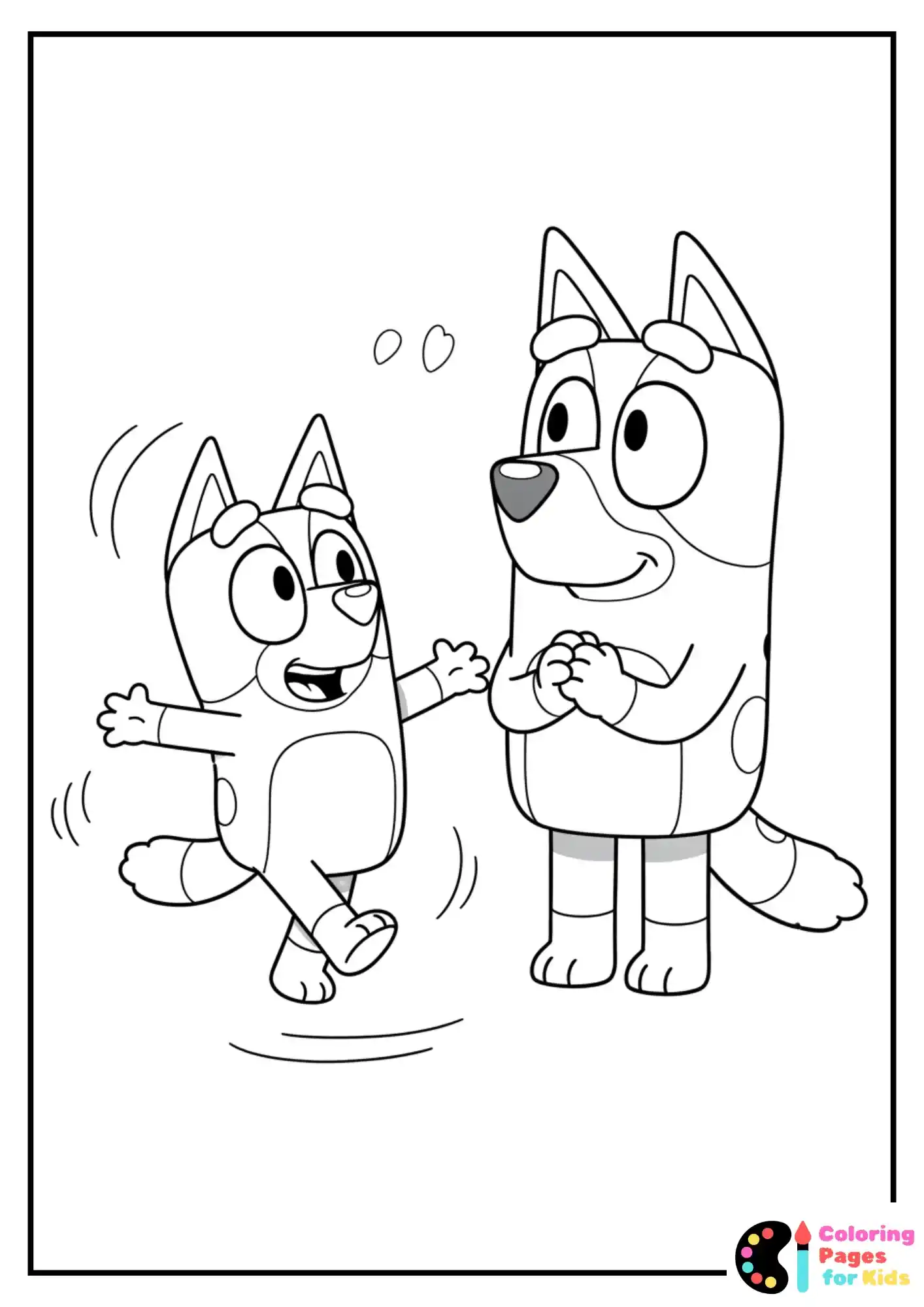 bingo dancing coloring sheet