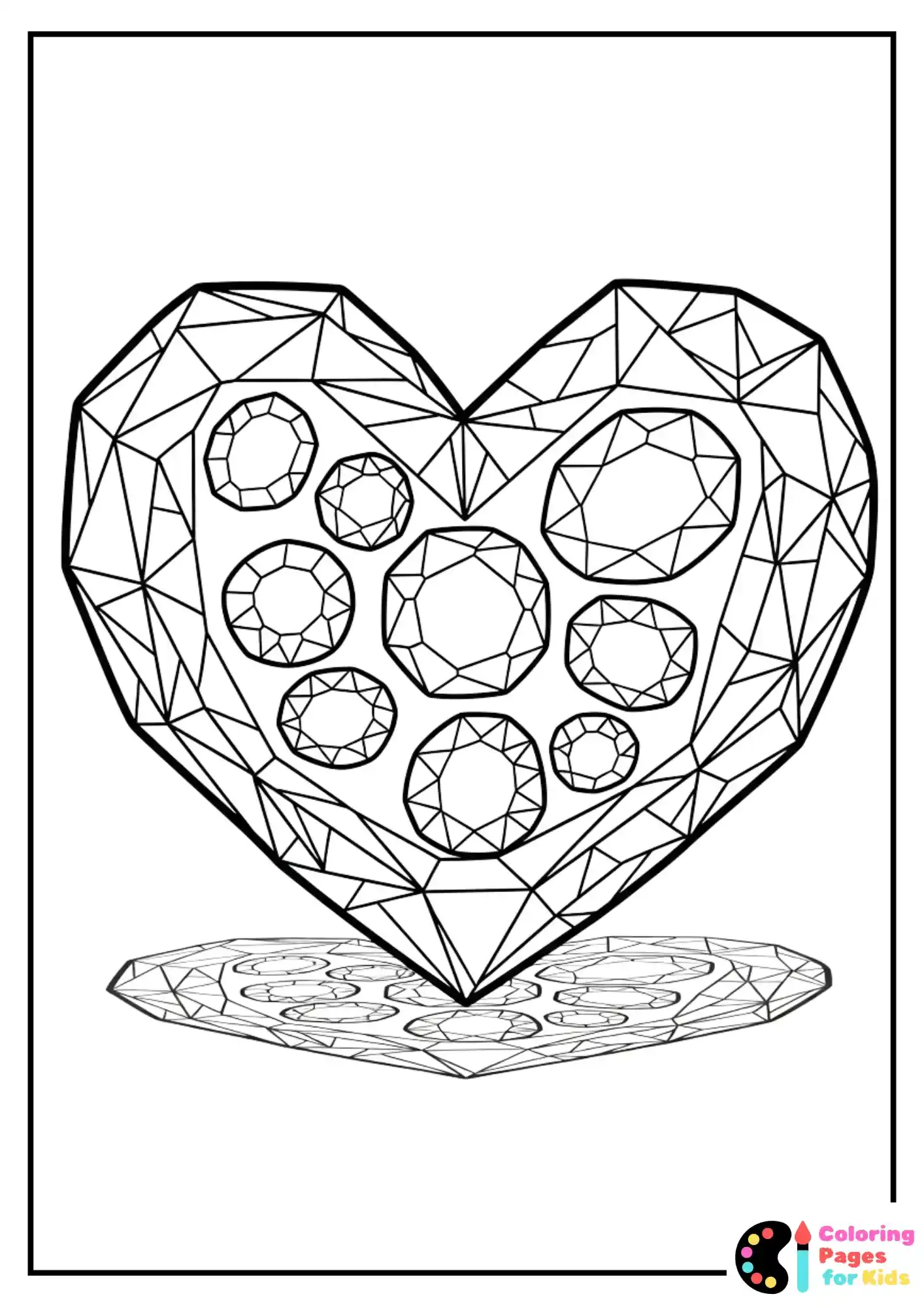 crystal gem heart coloring page
