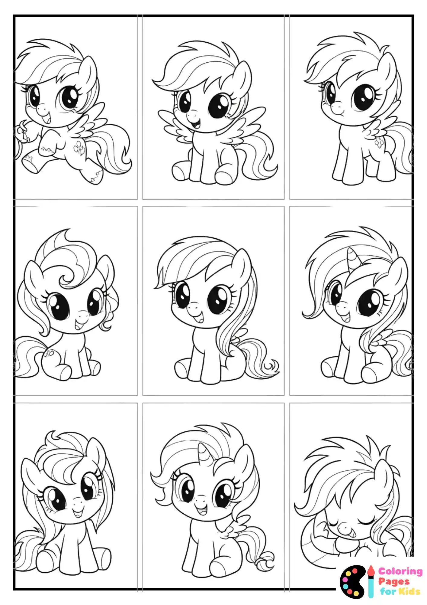 cute baby my little pony coloring page
