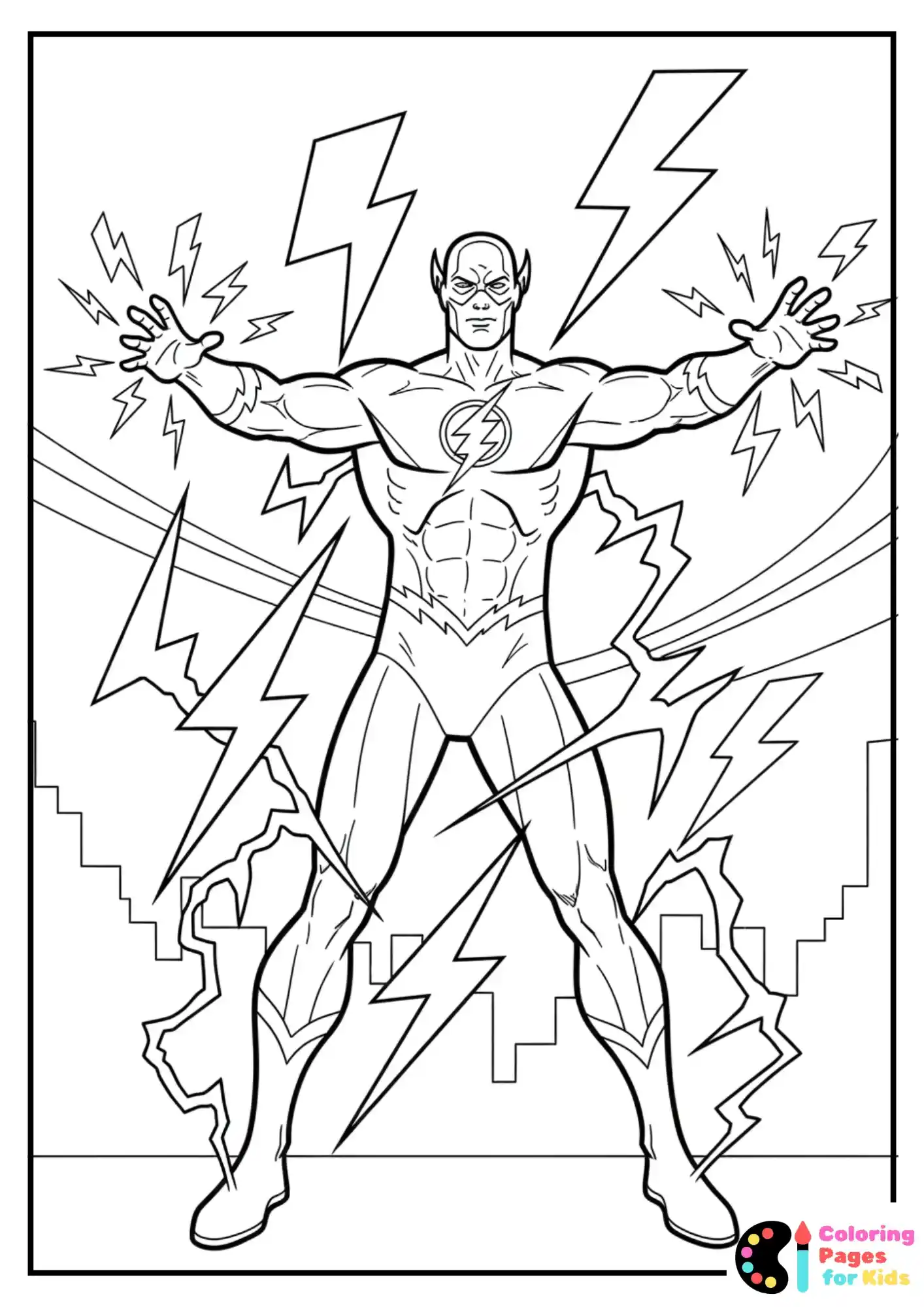 electric power hero coloring page