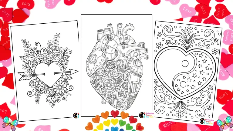 heart coloring pages