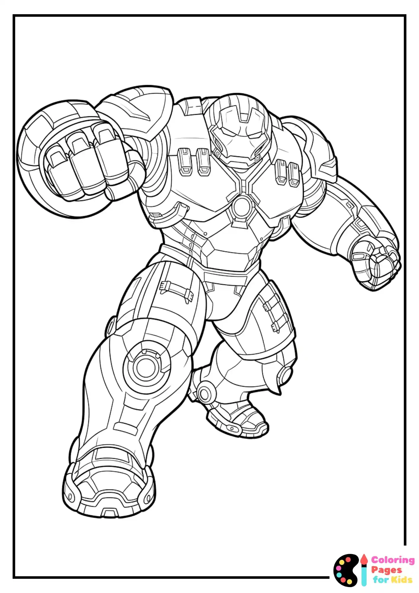 hulkbuster armor coloring page