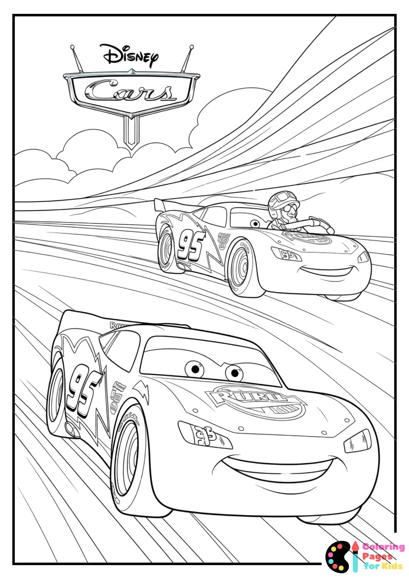 lightning mcqueen and doc hudson racing