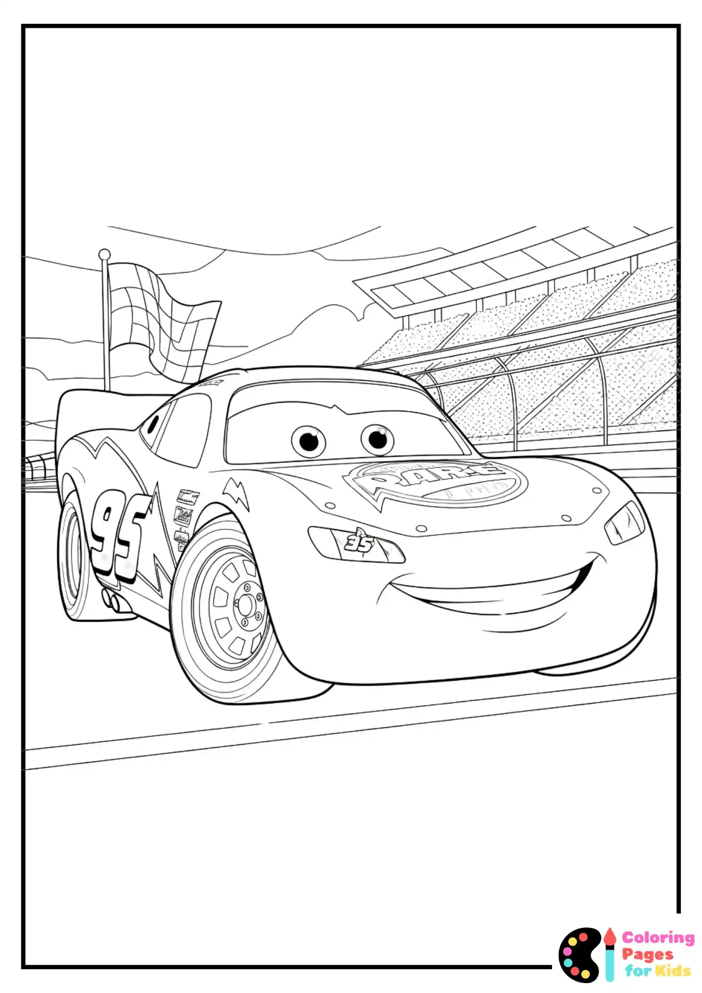 lightning mcqueen at starting line