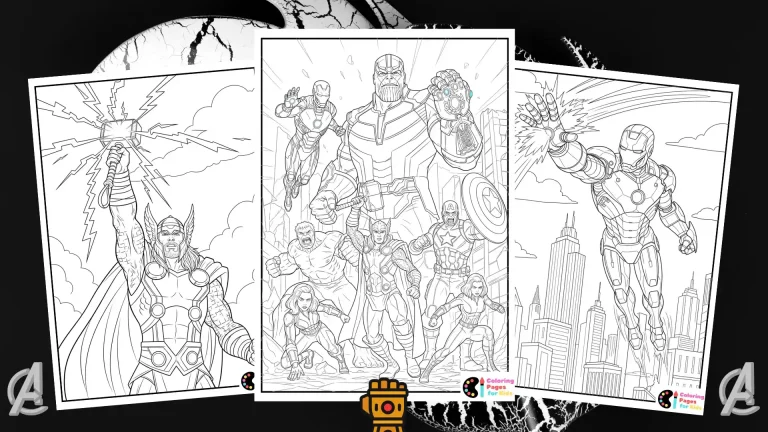 Marvel Avengers Coloring Pages for Kids (Free PDF Printable) 27 marvel avengers coloring pages
