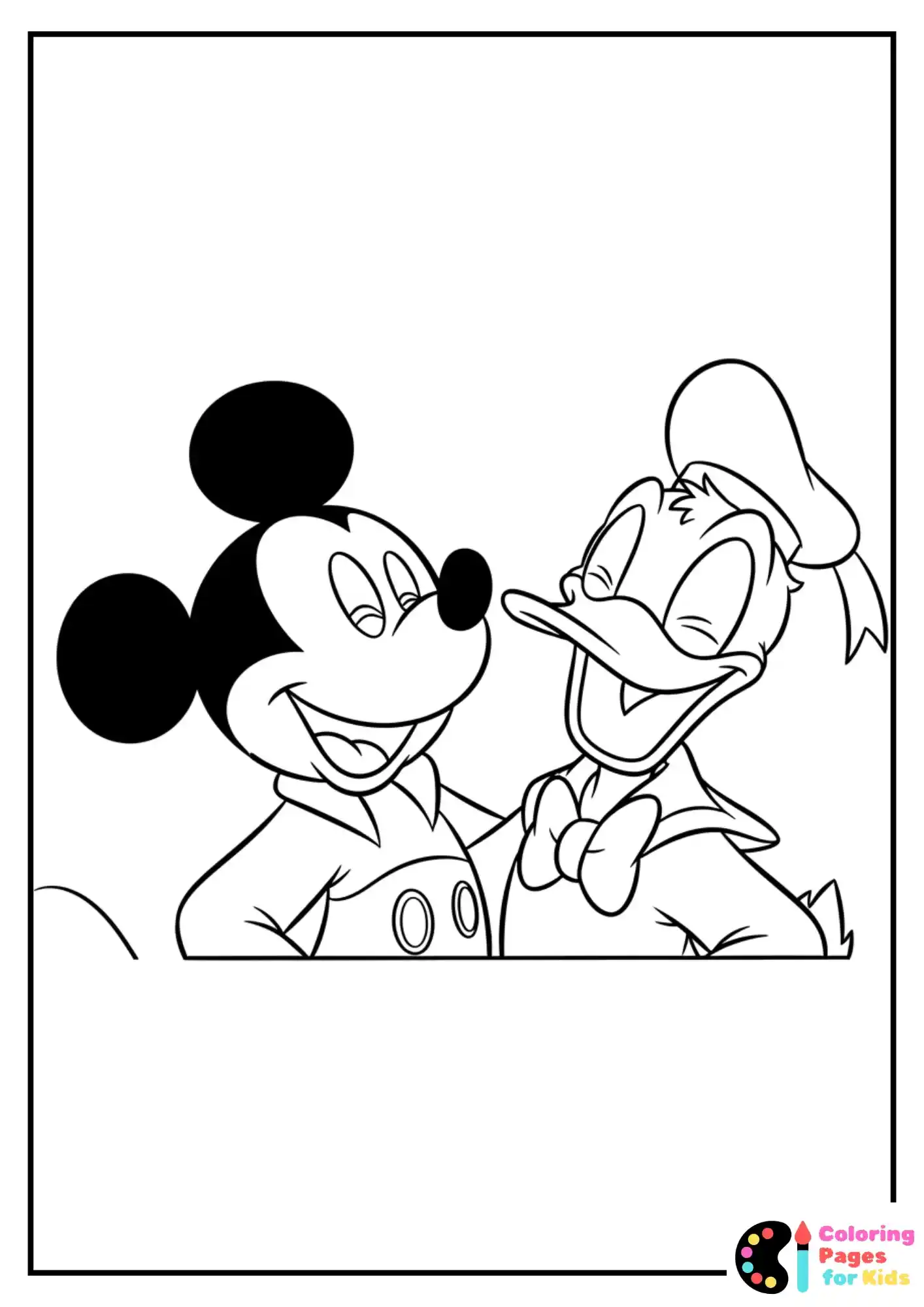 mickey mouse and donald duck laughing