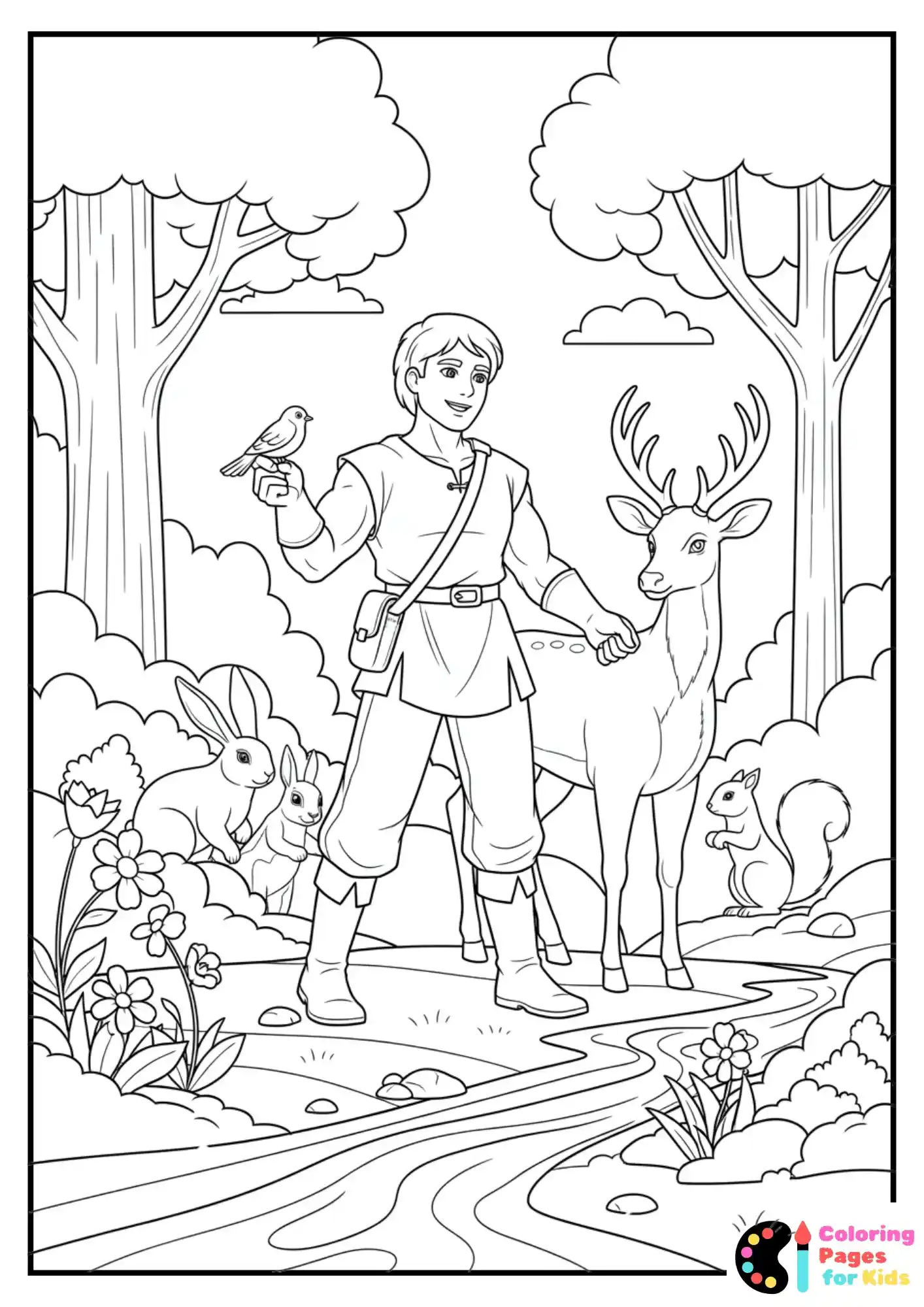 nature protector superhero coloring page