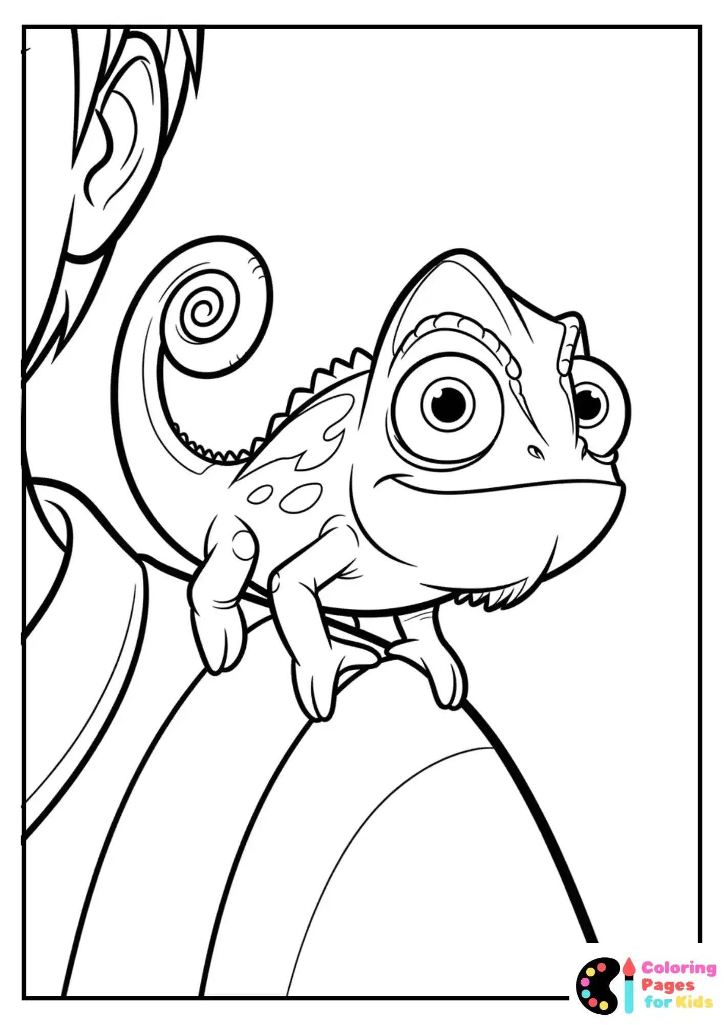 pascal the chameleon coloring page