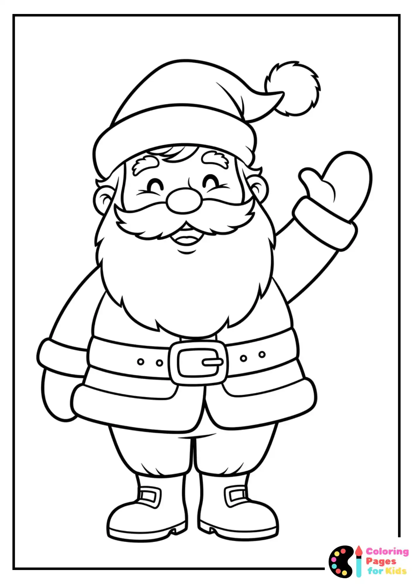 santa claus smiling and waving